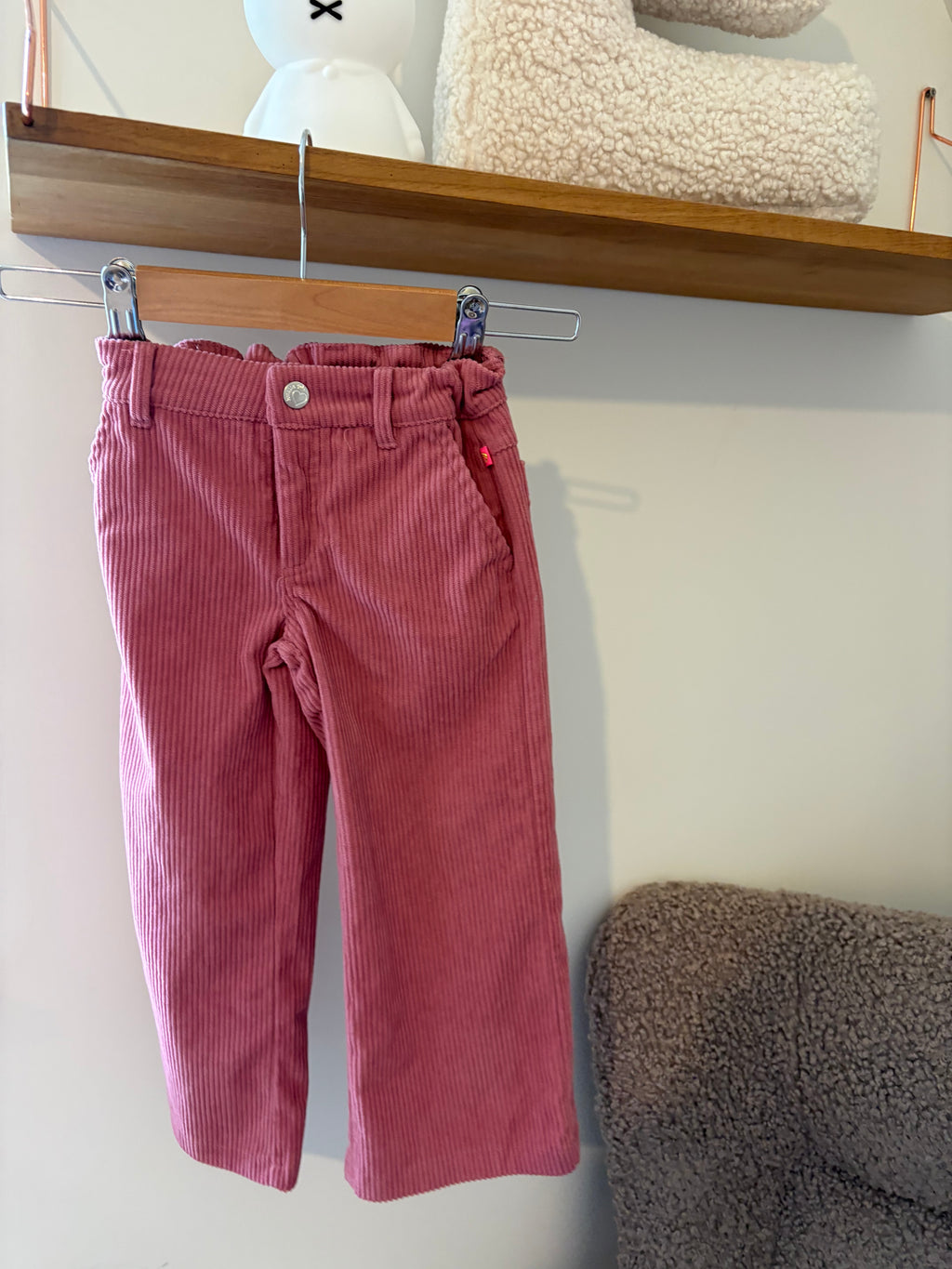 Someone - corduroy wijde broek roze - 92
