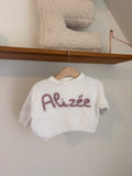 Gepersonaliseerd - Alizée sweater wit - 3/6M