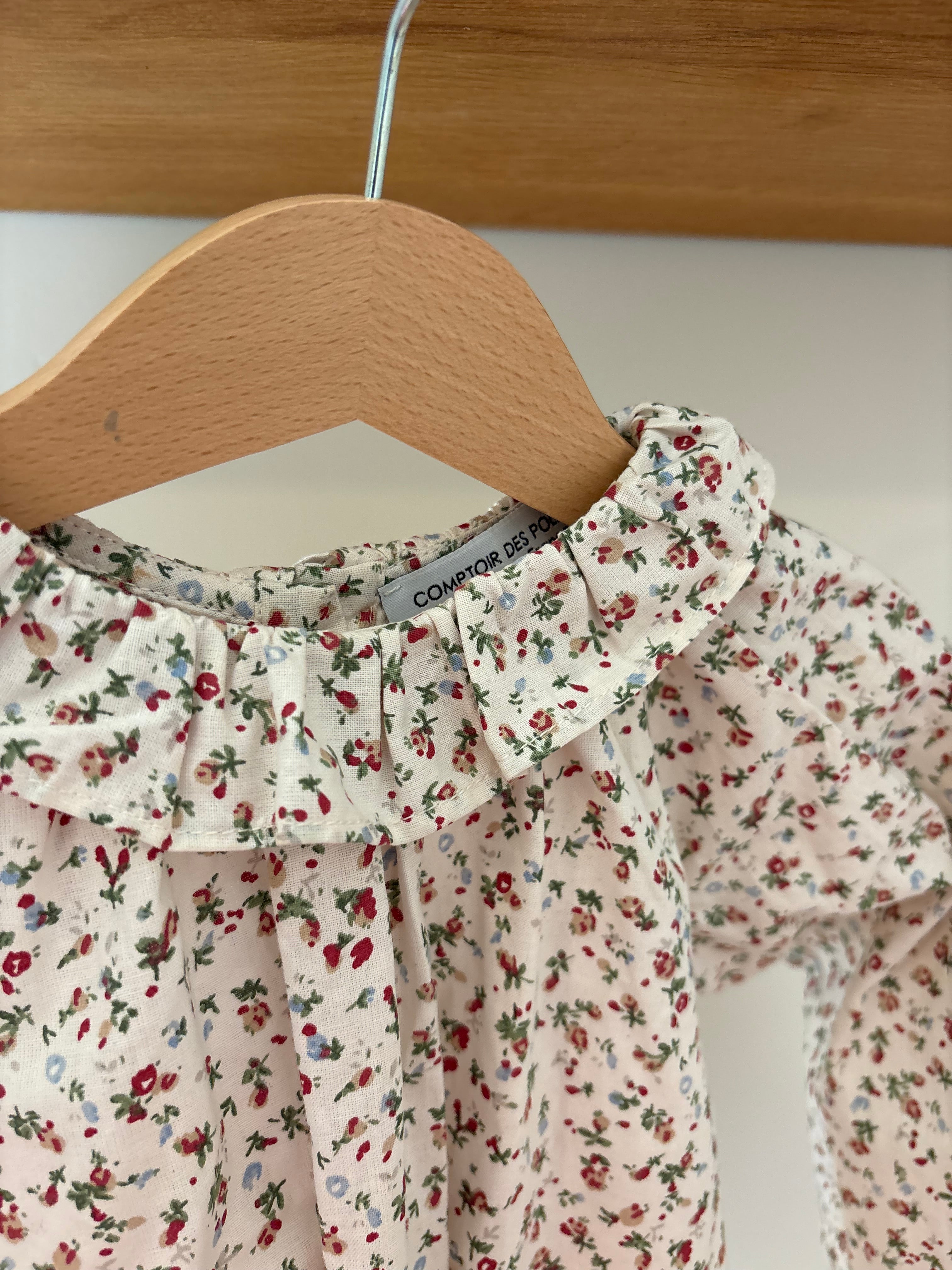 Comptoir Des Polissons - blouse bloemen met kraagje - 24M