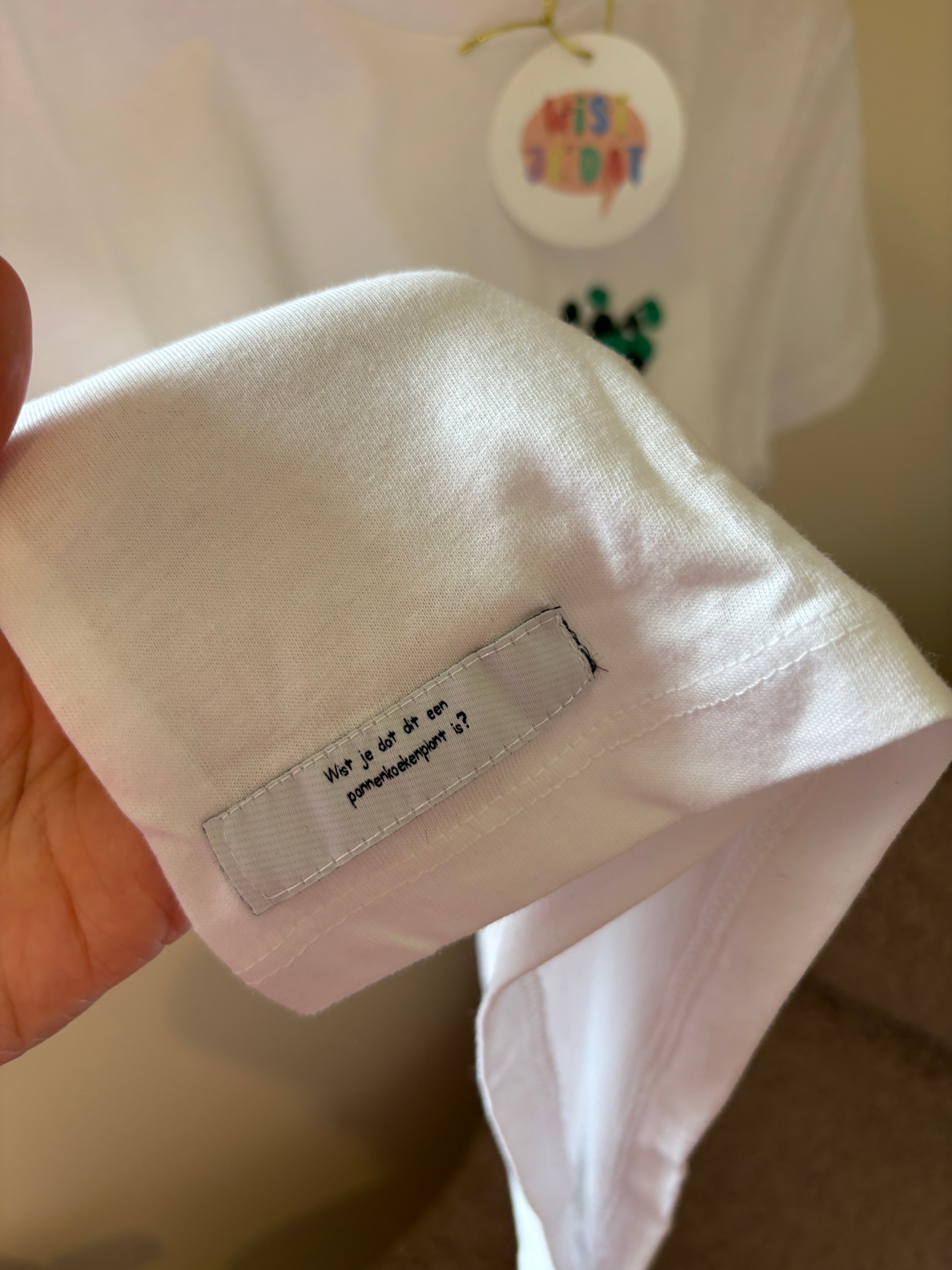 Wist je dat - tshirt met pannenkoekenplant - 5/6Y