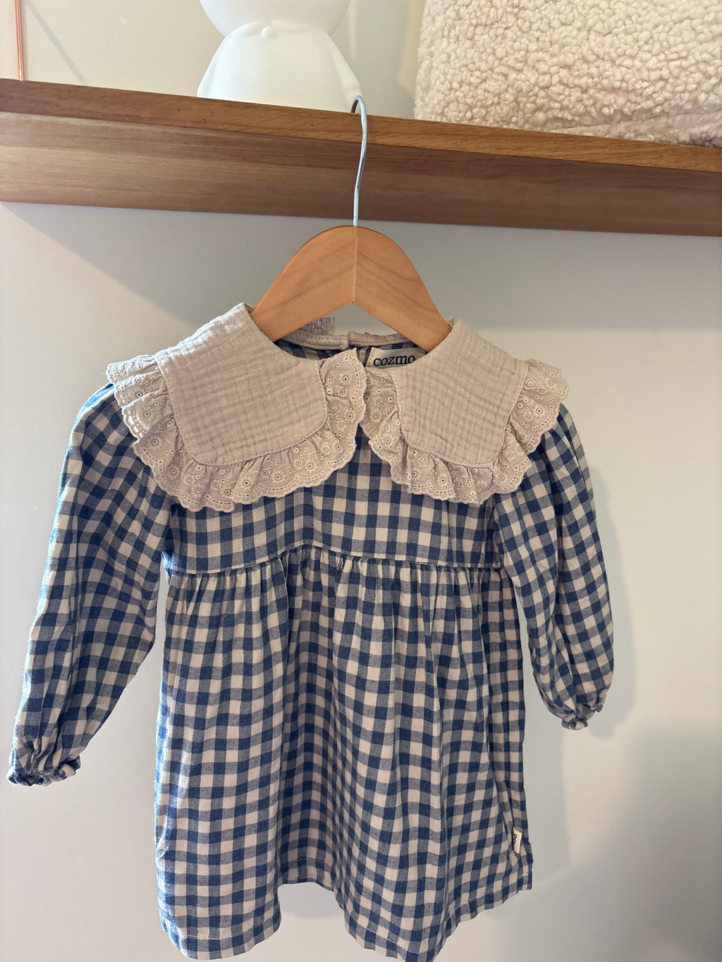 My Little Cozmo - blauw jurkje met kraagje - 18M