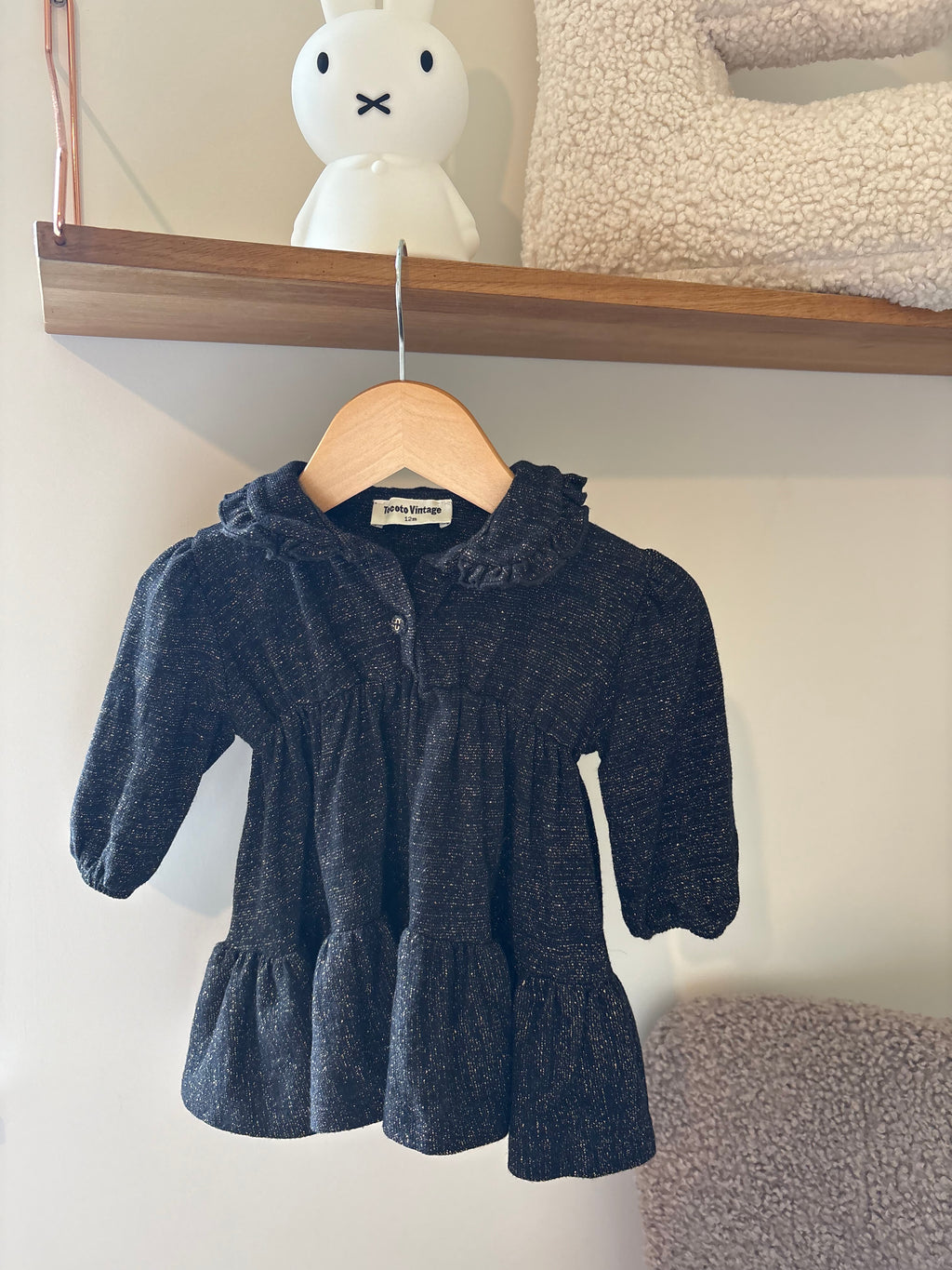 Tacoto Vintage - glitterjurkje - 12M