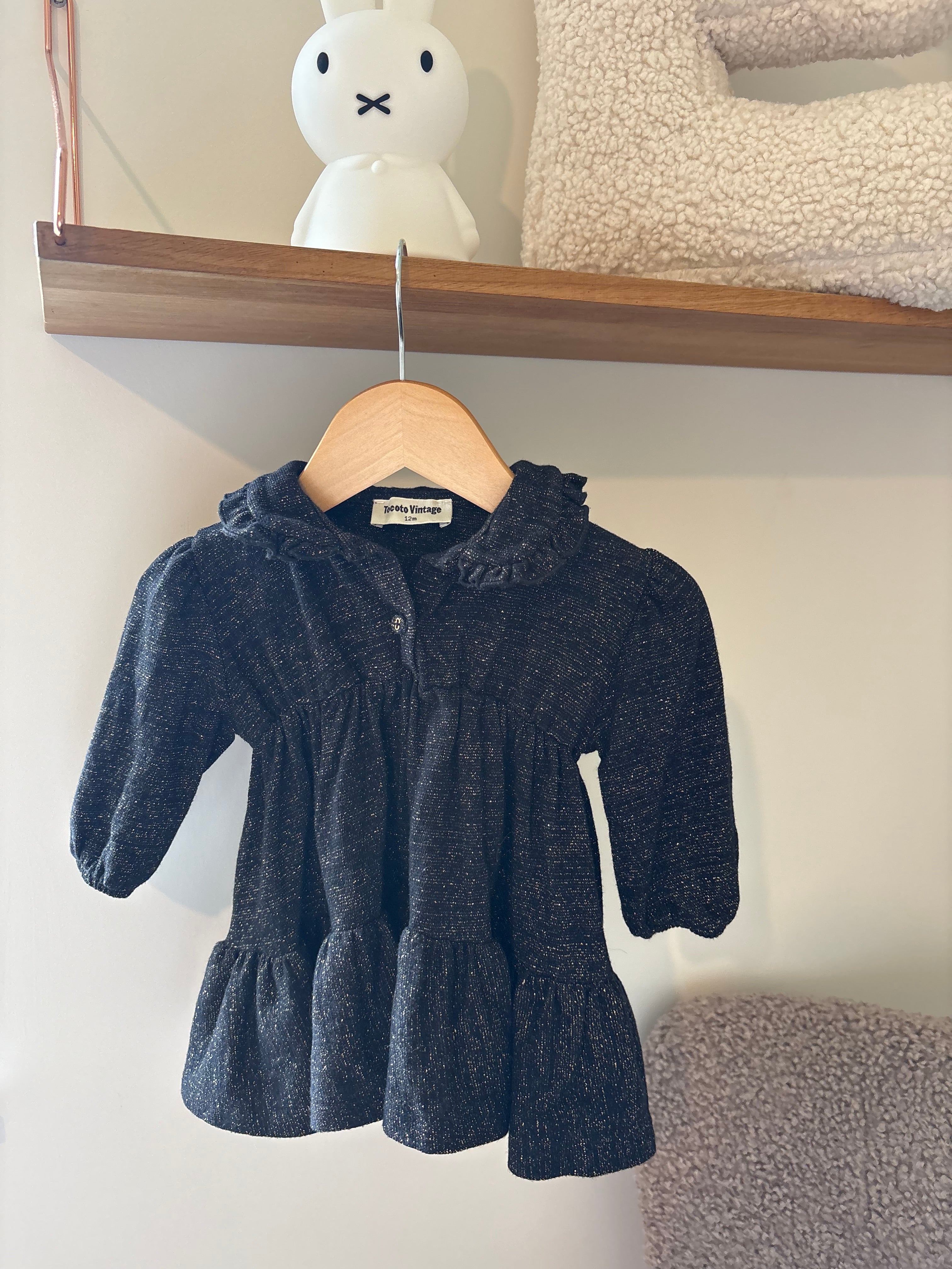 Tacoto Vintage - glitterjurkje - 12M