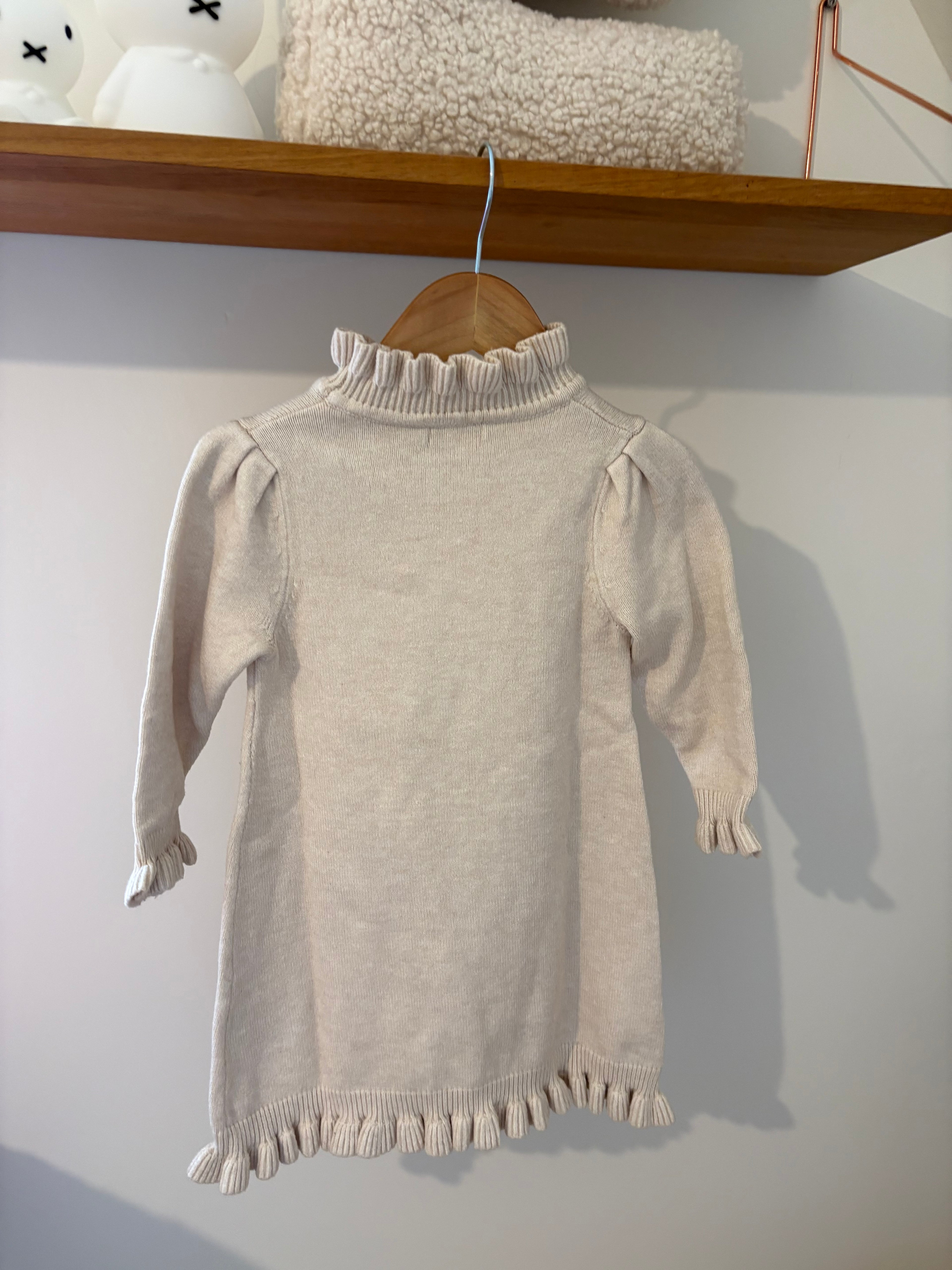 Fliink - beige jurk met kraagje - 2Y
