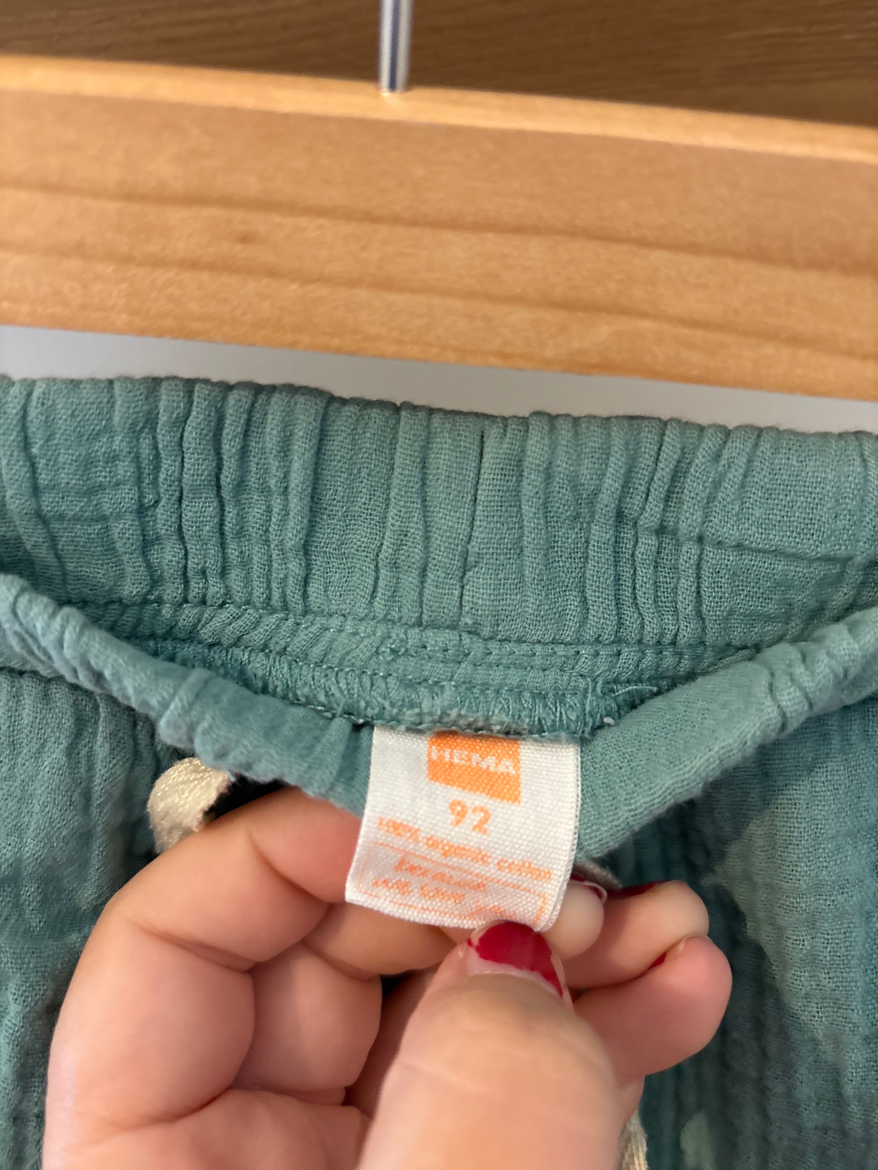 Hema - blauw turquoise tetra shortje - 92