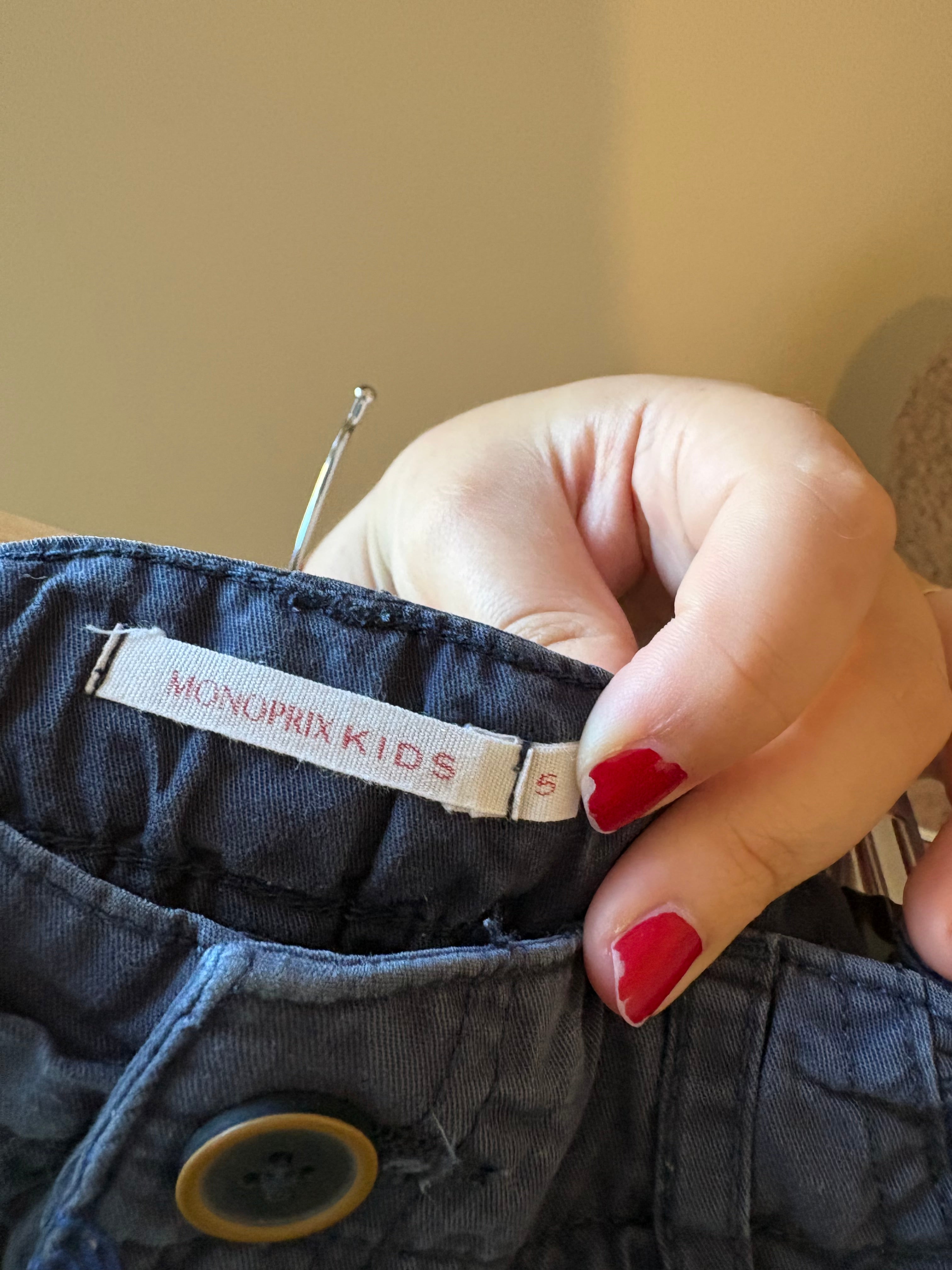 Monoprix - blauwe short pelikaan - 5Y
