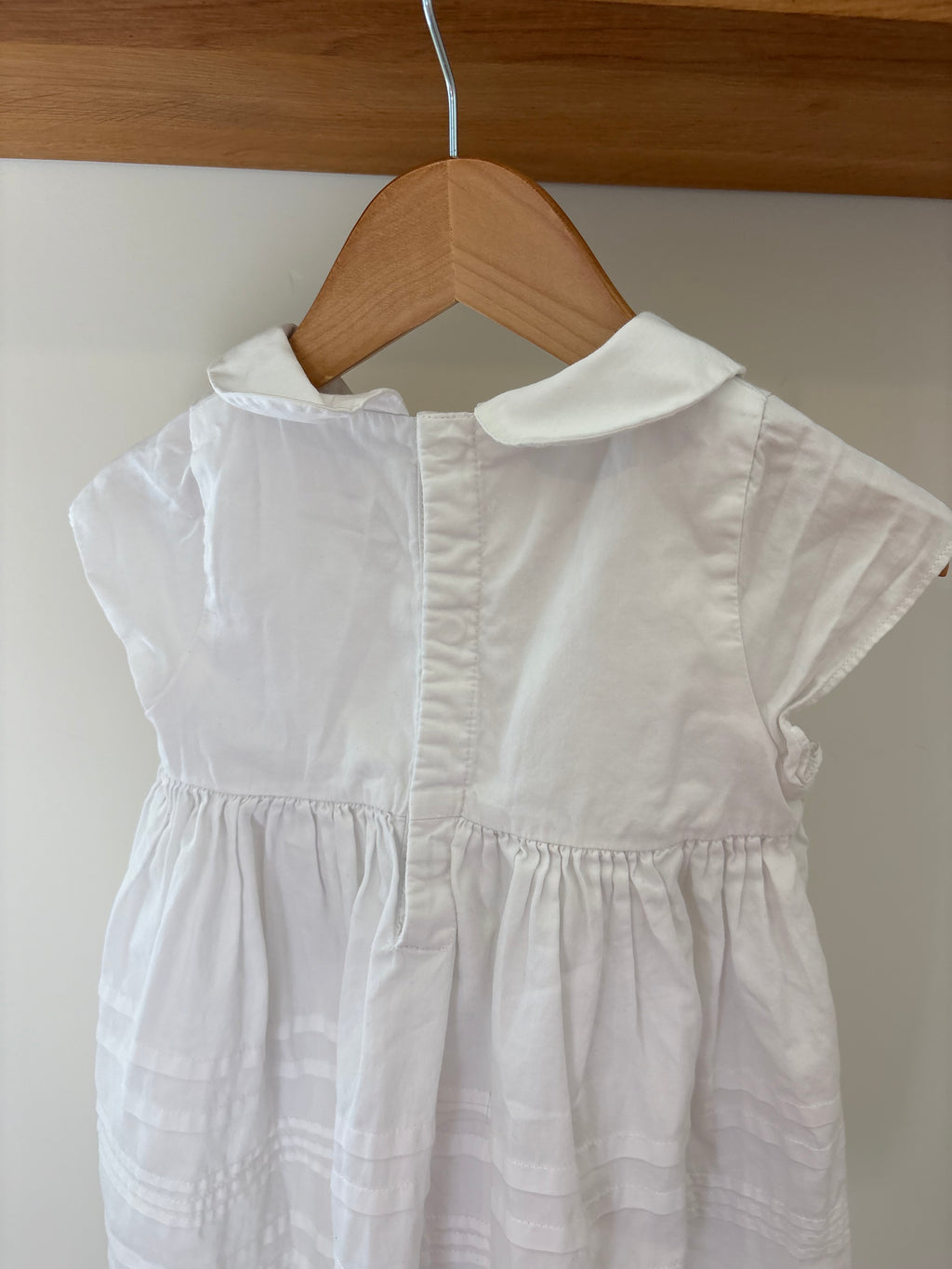 Petit Bateau - wit kleedje kraagje - 3Y/95