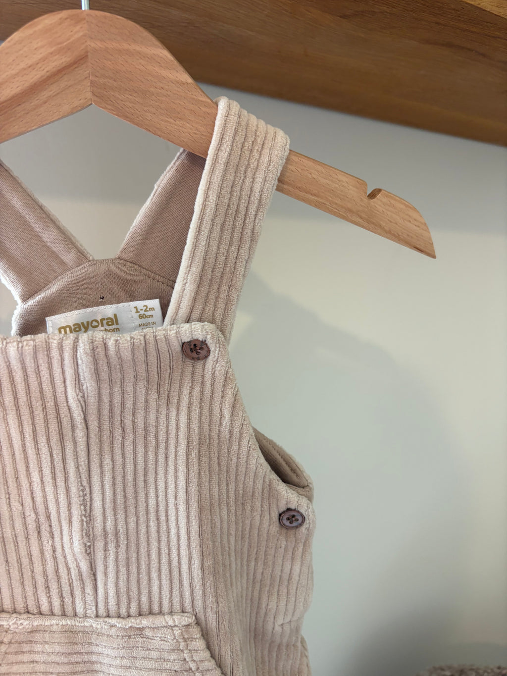 Mayoral - corduroy salopette - 2M