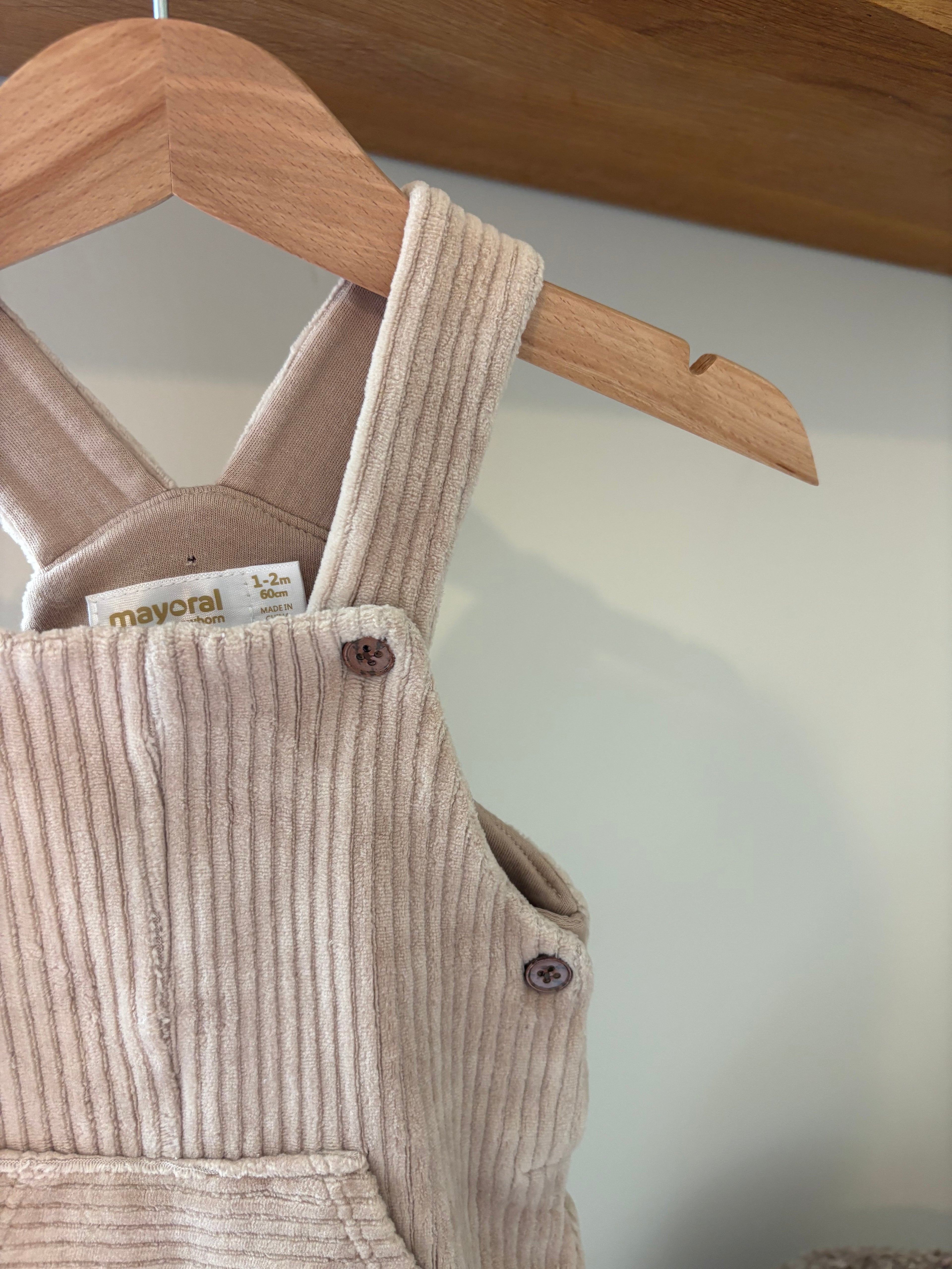 Mayoral - corduroy salopette - 2M
