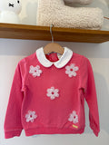 Natini - roze truitje met bloemen - 4Y
