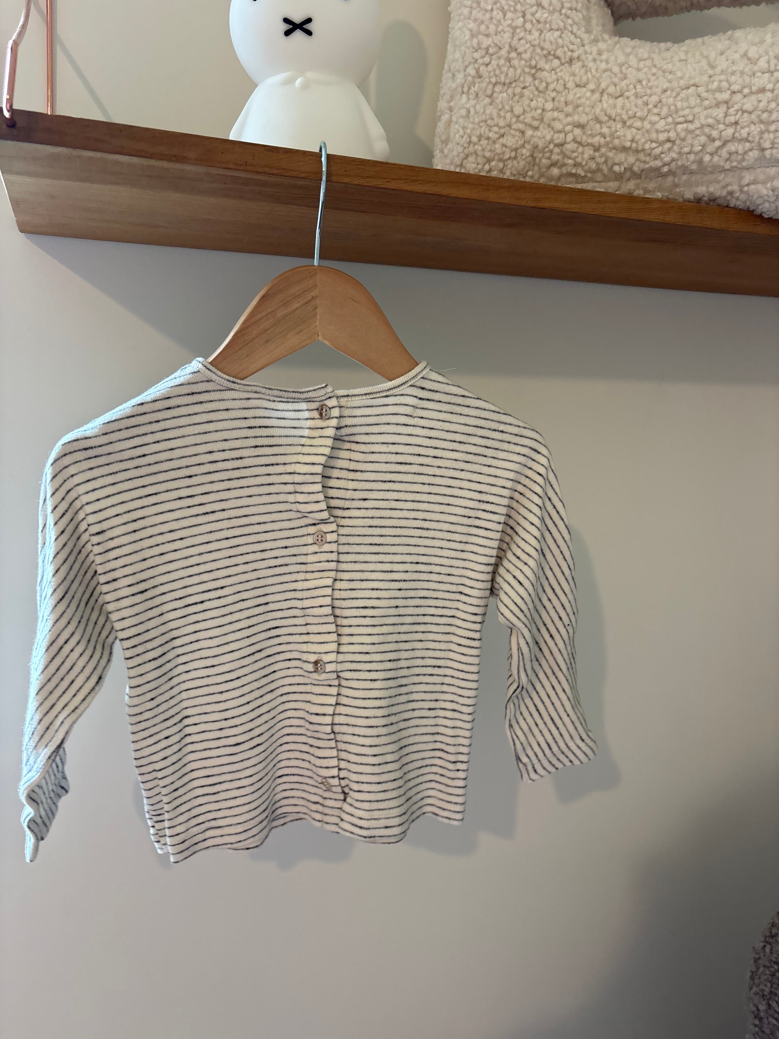 Zara - shirt lange mouwen streepjes - 86
