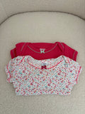 Petit Bateau - set 2 body's roze & bloement - 6M