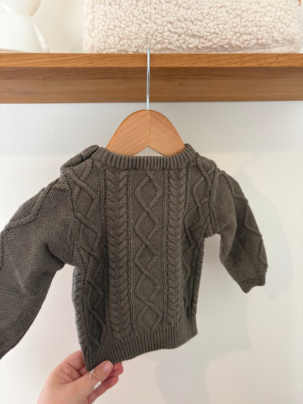 Natini - groene knit trui - 3M