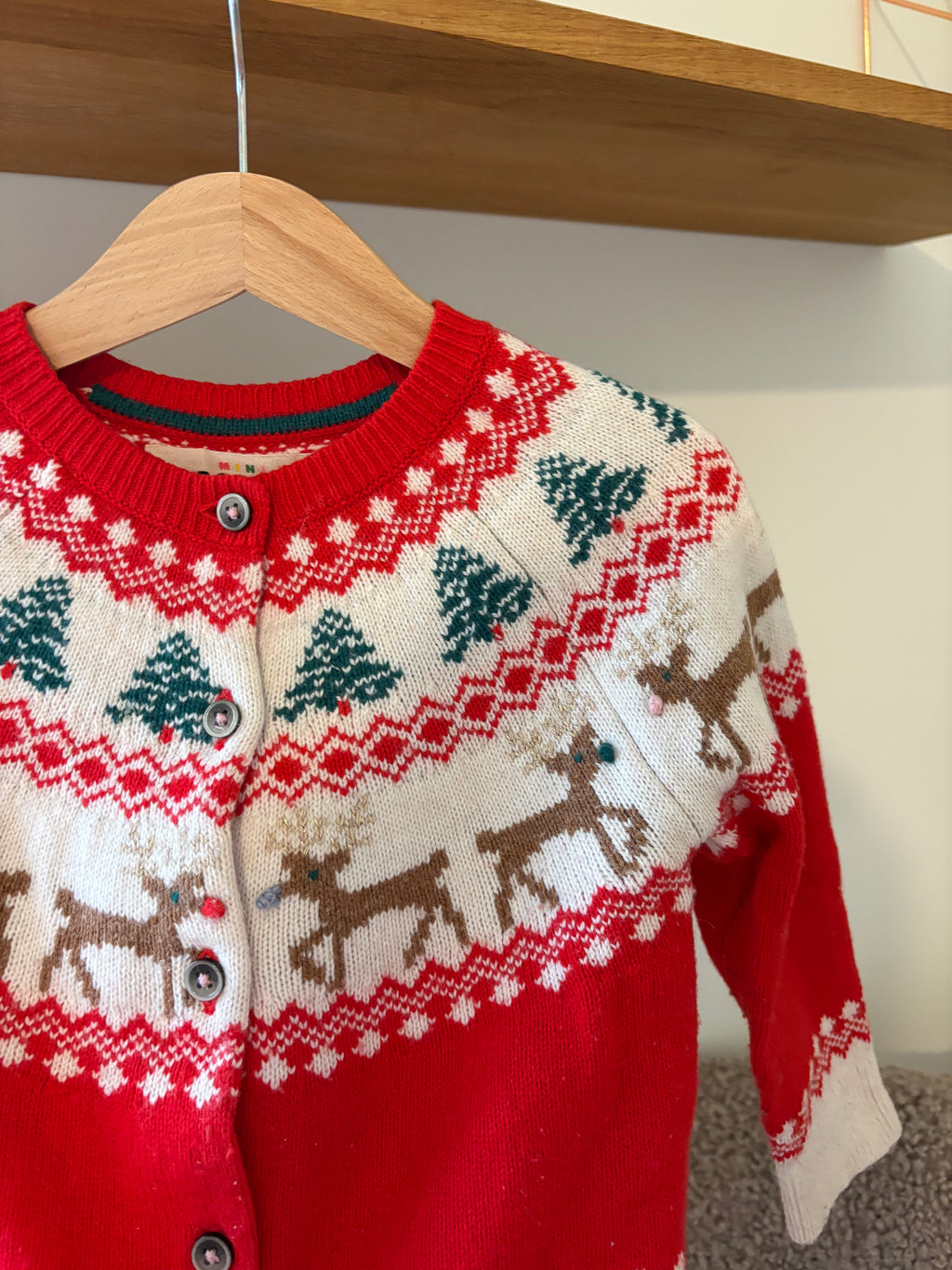 Mini Boden kersttrui - 98