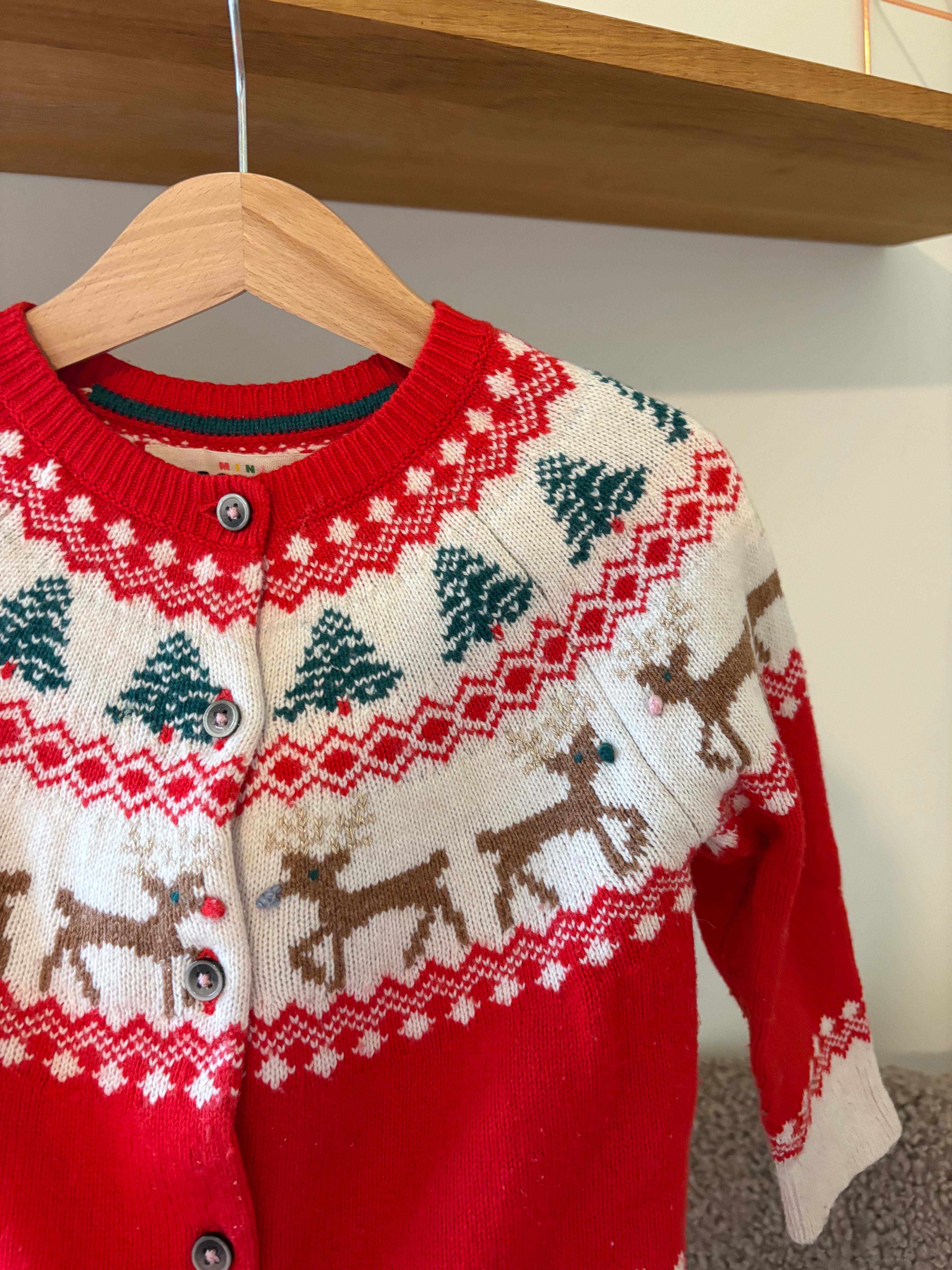 Mini Boden kersttrui - 98