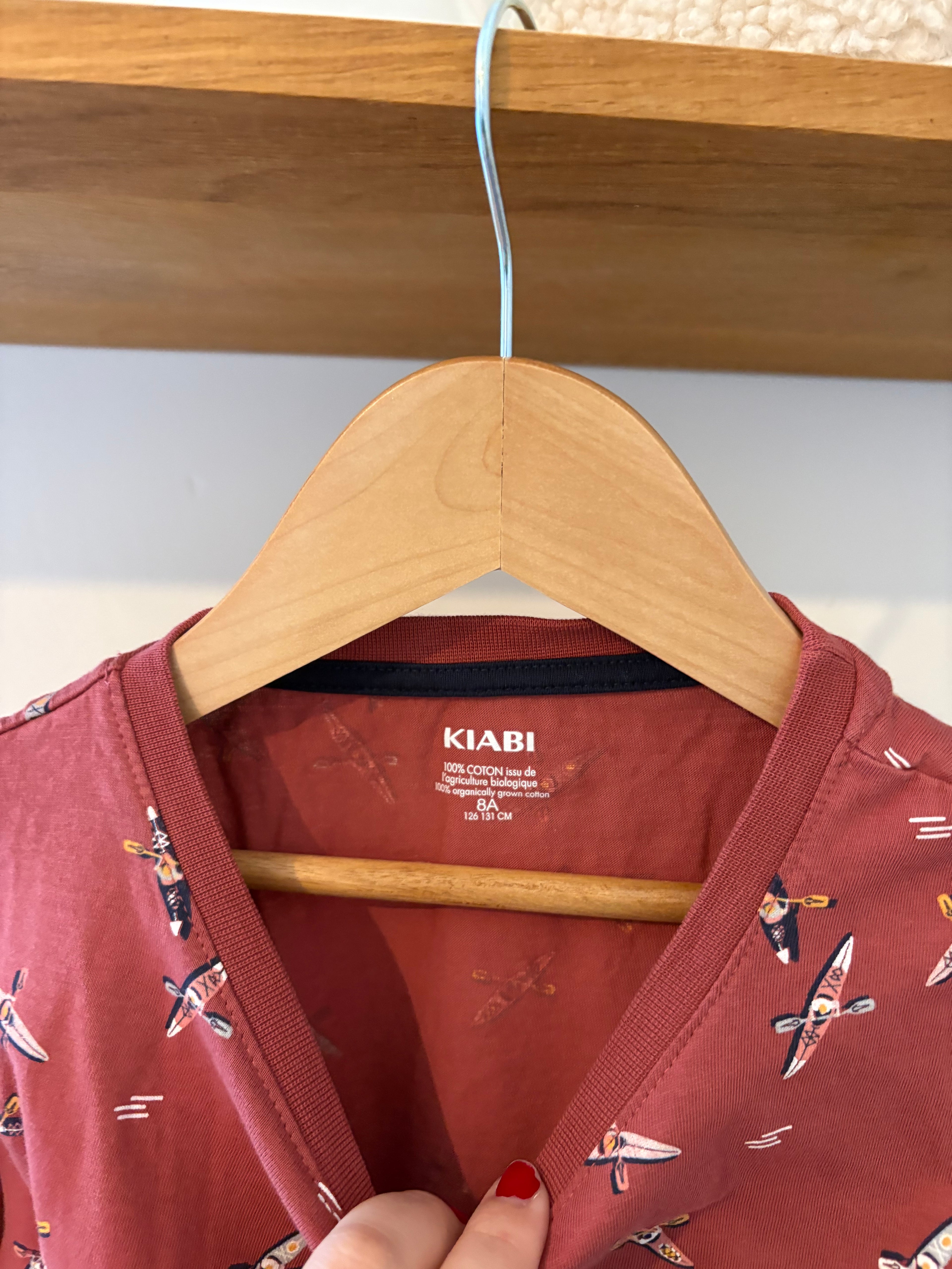 Kiabi - tshirt bootjes rood - 8Y
