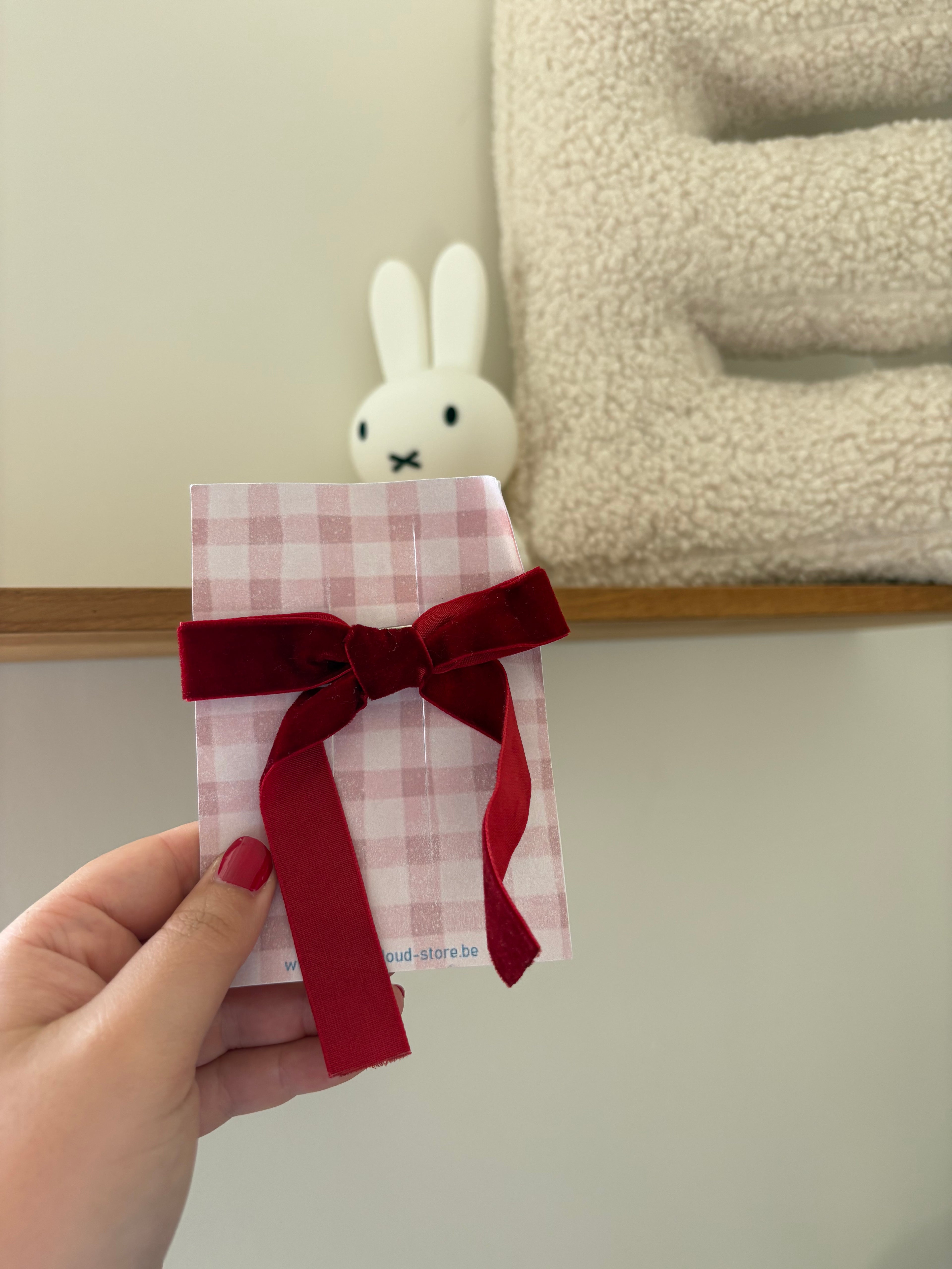 Cotton Cloud - rood velours
