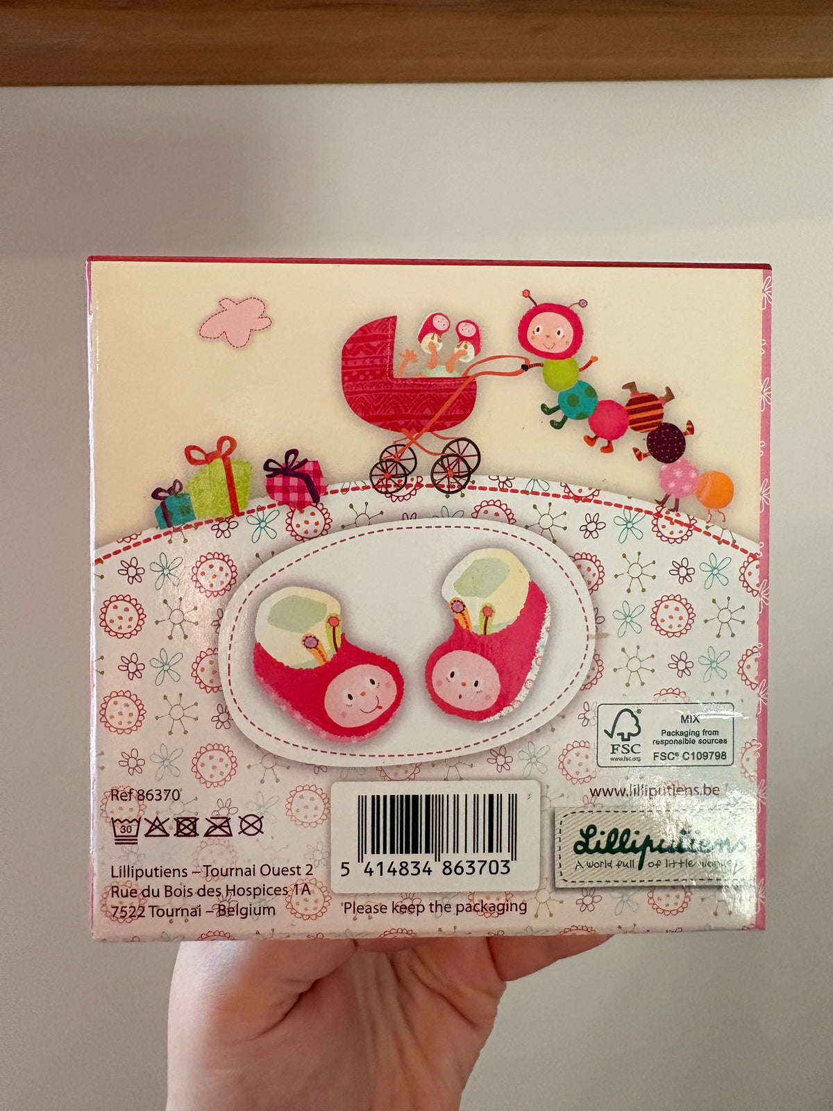 Lilliputiens - pantoffels roze - 0/6M