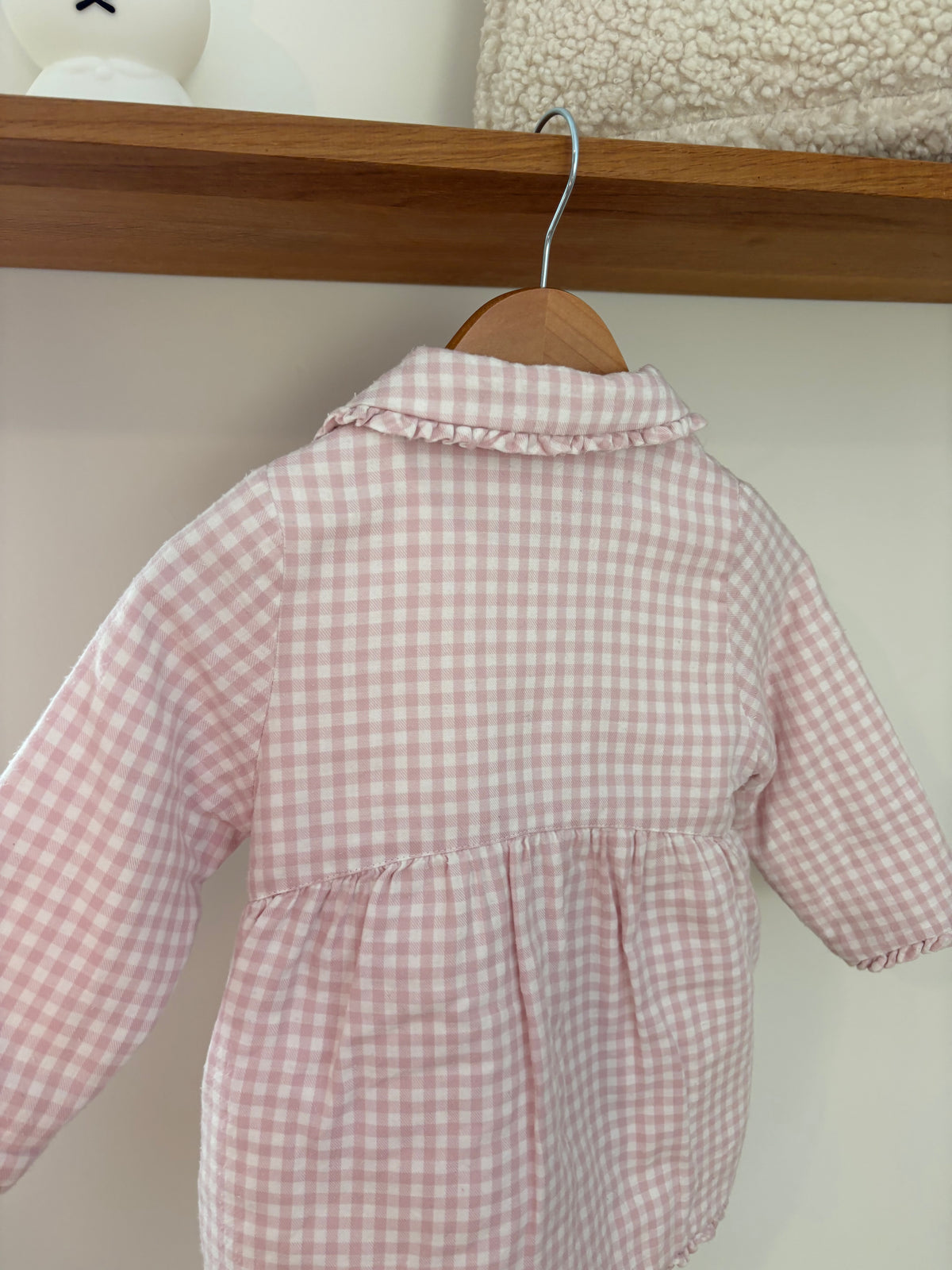 Gymp - mantel roze vichy ruitjes - 80