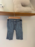 Petit Bateau- jeans broekje streepjes - 6M