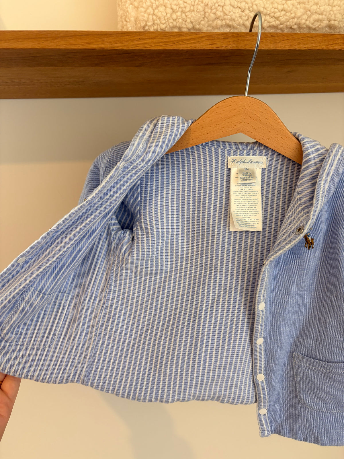 Ralph Lauren - Reversible truitje met drukknoppen - 9M