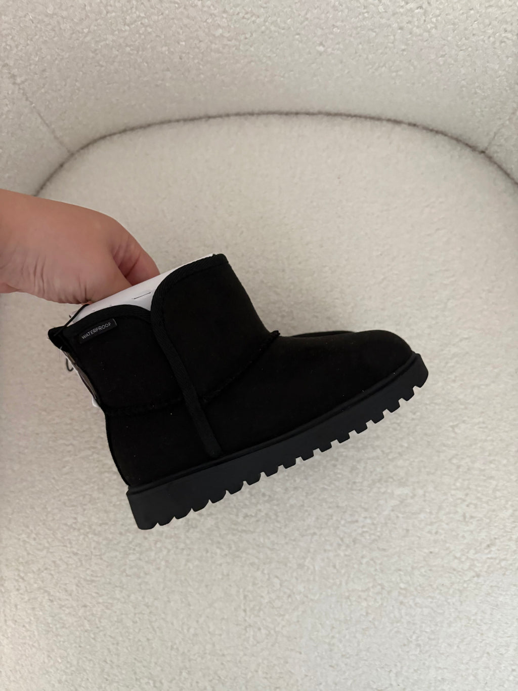 H&M - zwarte winterbotjes in stof - 26