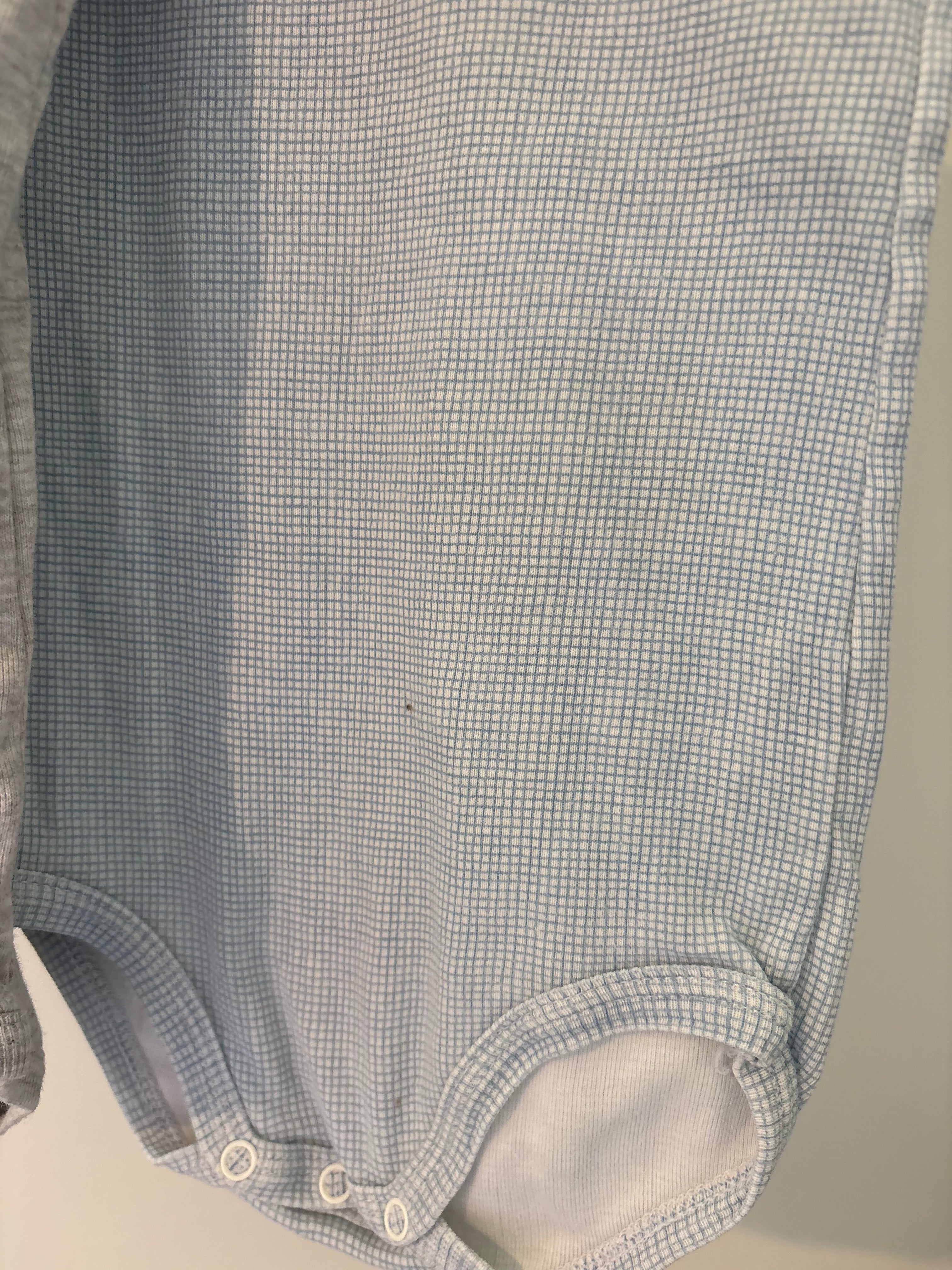 Petit Bateau - set body's grijs & blauw - 80
