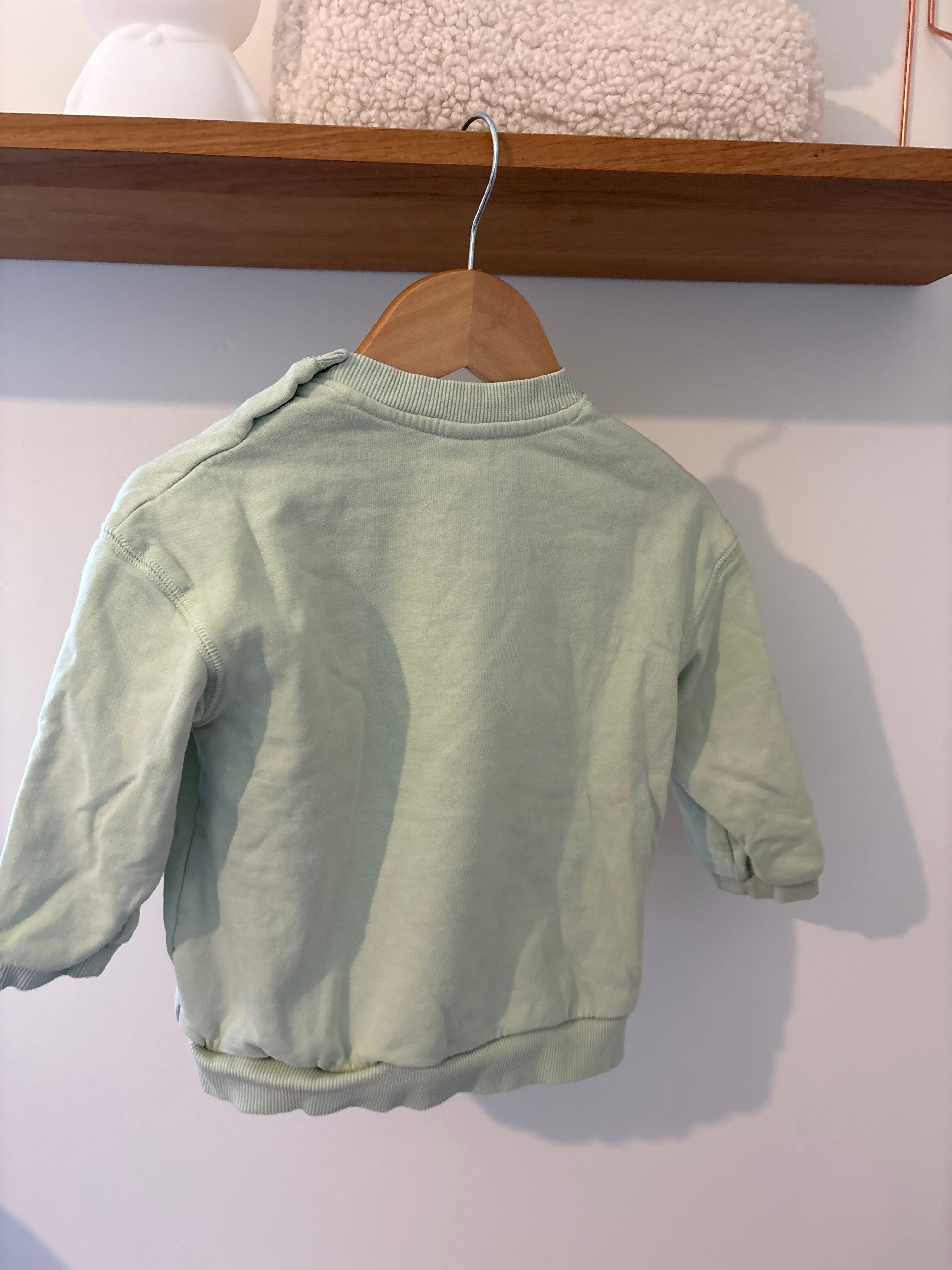 H&M - groene trui "I woke up like this'