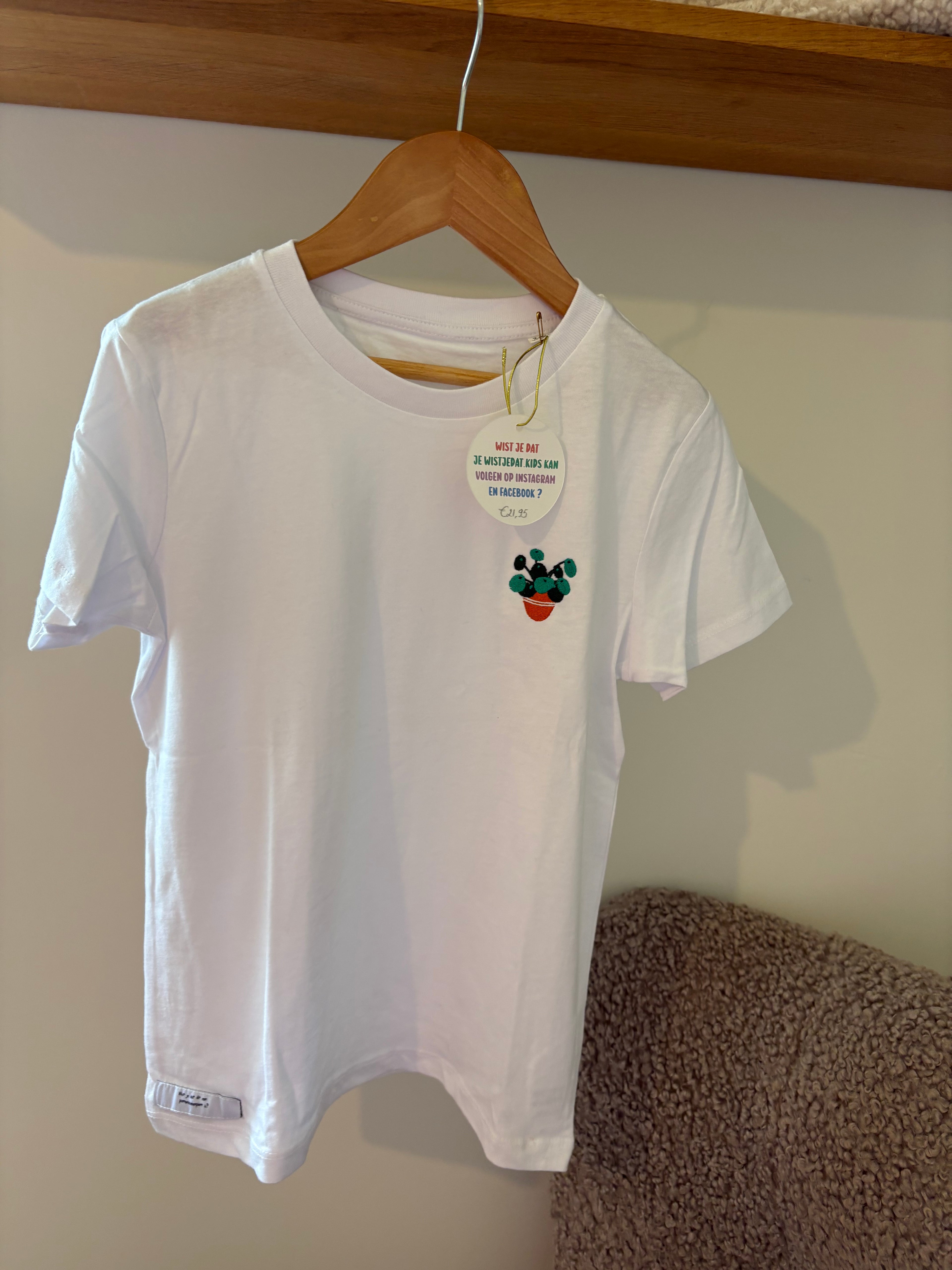 Wist je dat - tshirt met pannenkoekenplant - 5/6Y