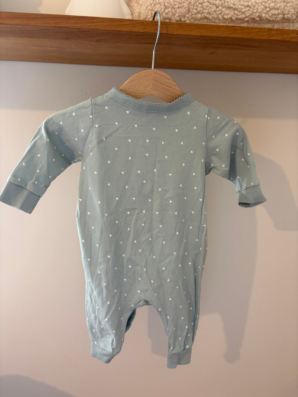 H&M -blauw boxpakje met hartjes - 56