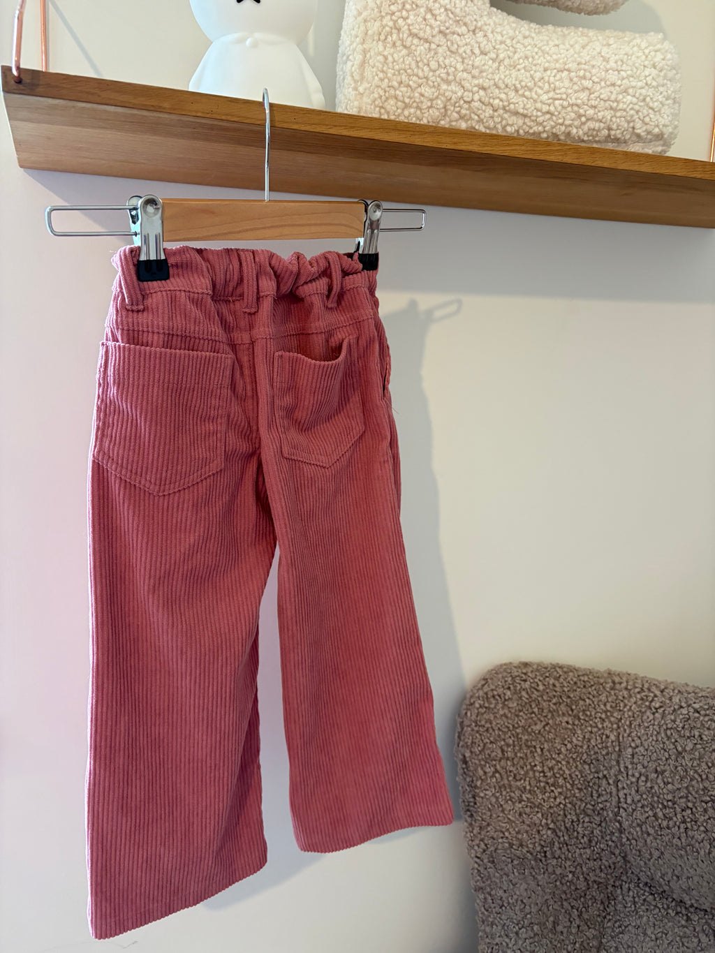 Someone - corduroy wijde broek roze - 92