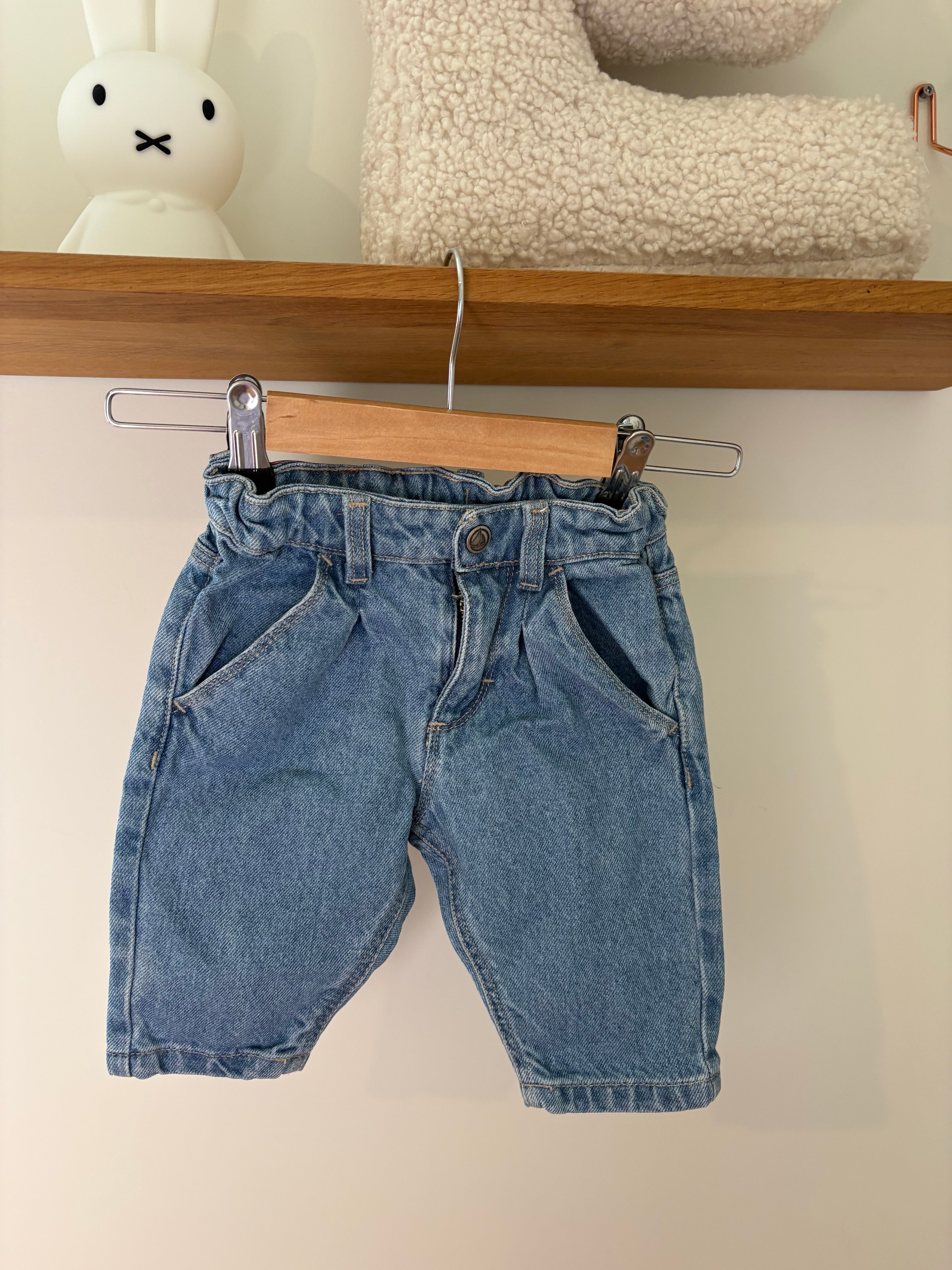 Petit Bateau - jeansbroekje - 6M