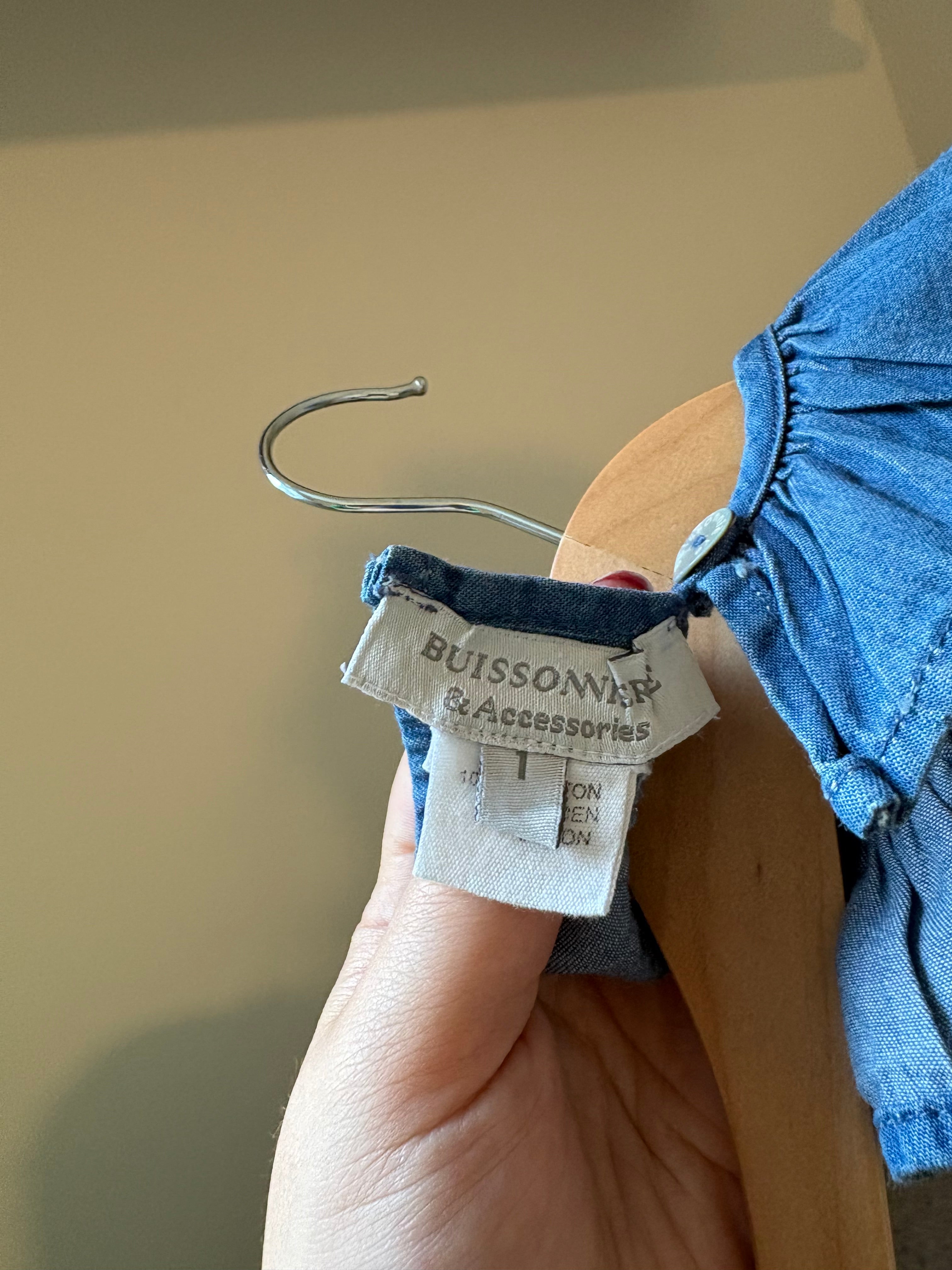 Buissoniere - denim kraagje - size 1