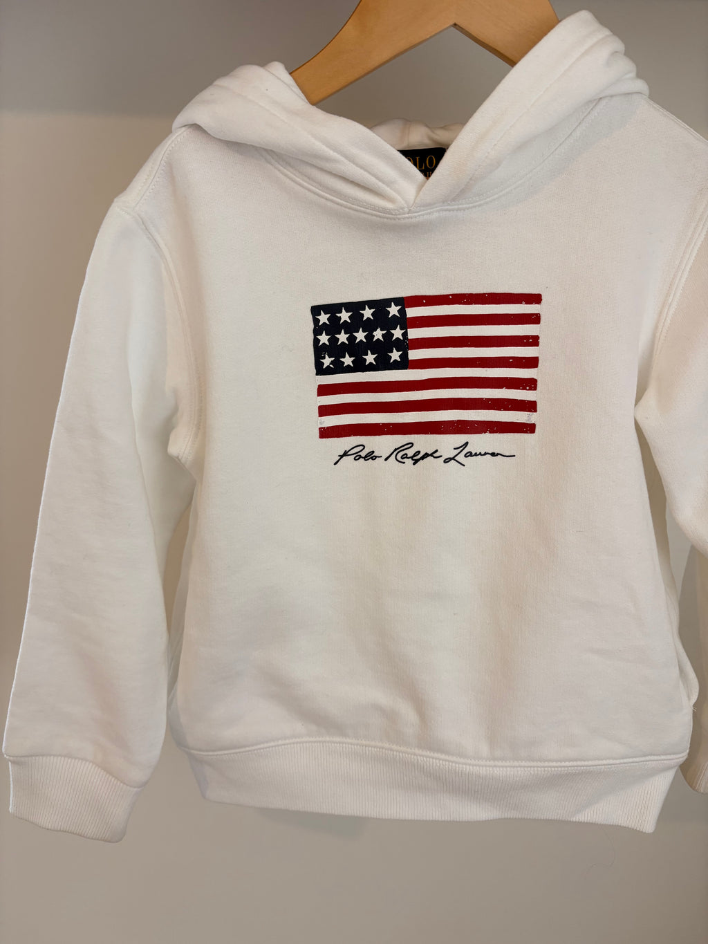 Ralph Lauren - witte sweater met kap - 5Y