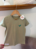 Wist je dat - groene tshirt met dino- 5/6Y