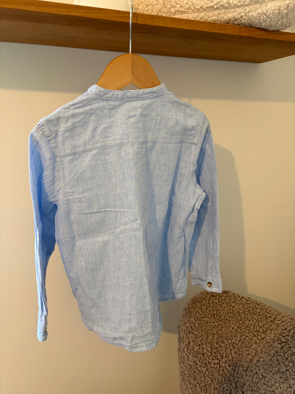 H&M - blauw hemdje - 4/5Y