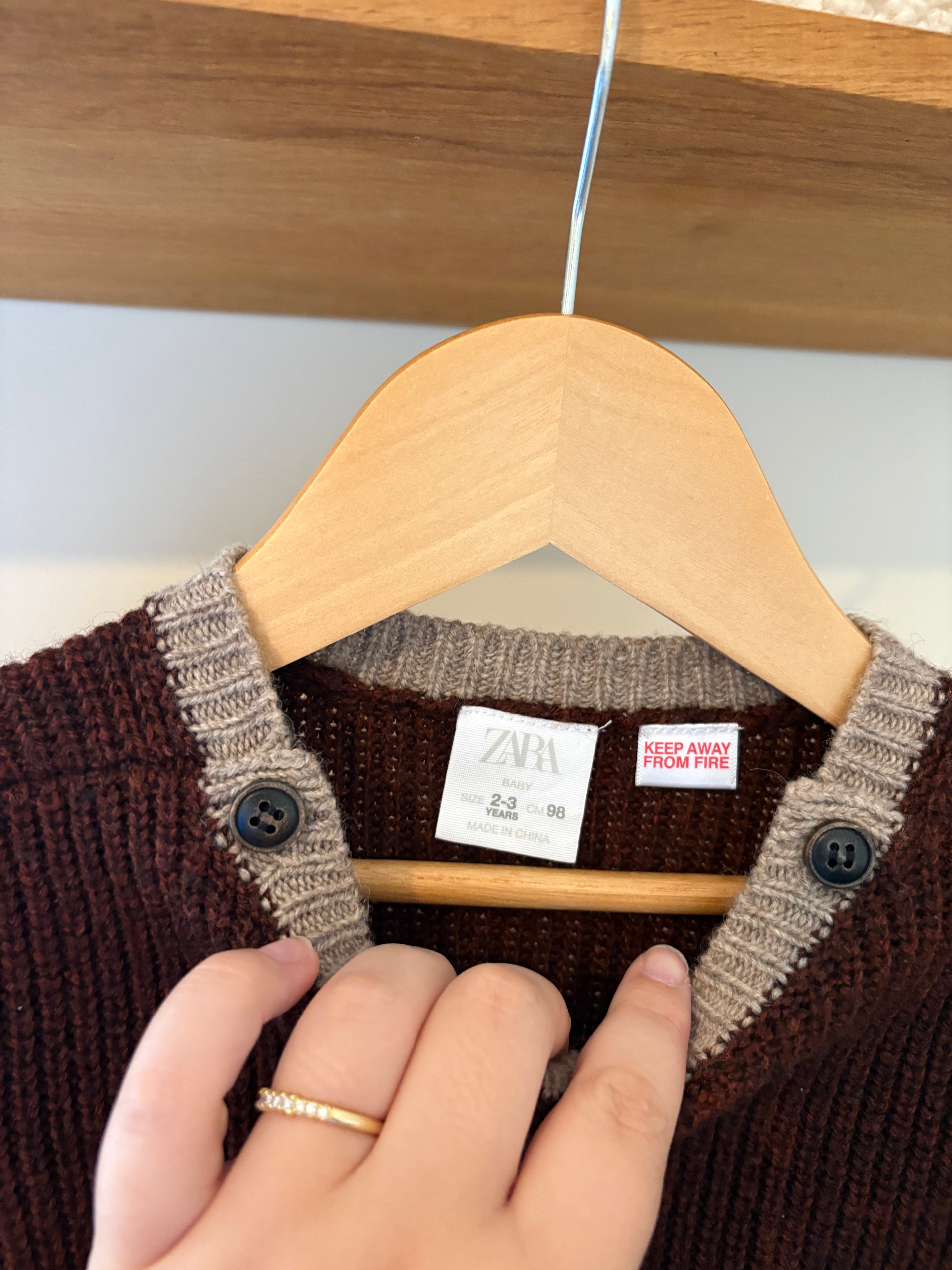 Zara - bordeaux knit - 98