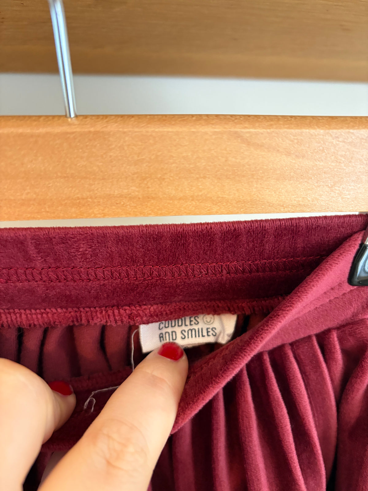JBC - rood velvet rokje - 92