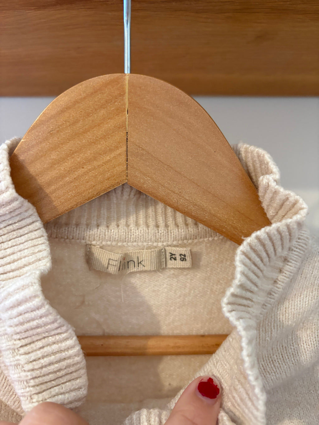 Fliink - beige jurk met kraagje - 2Y