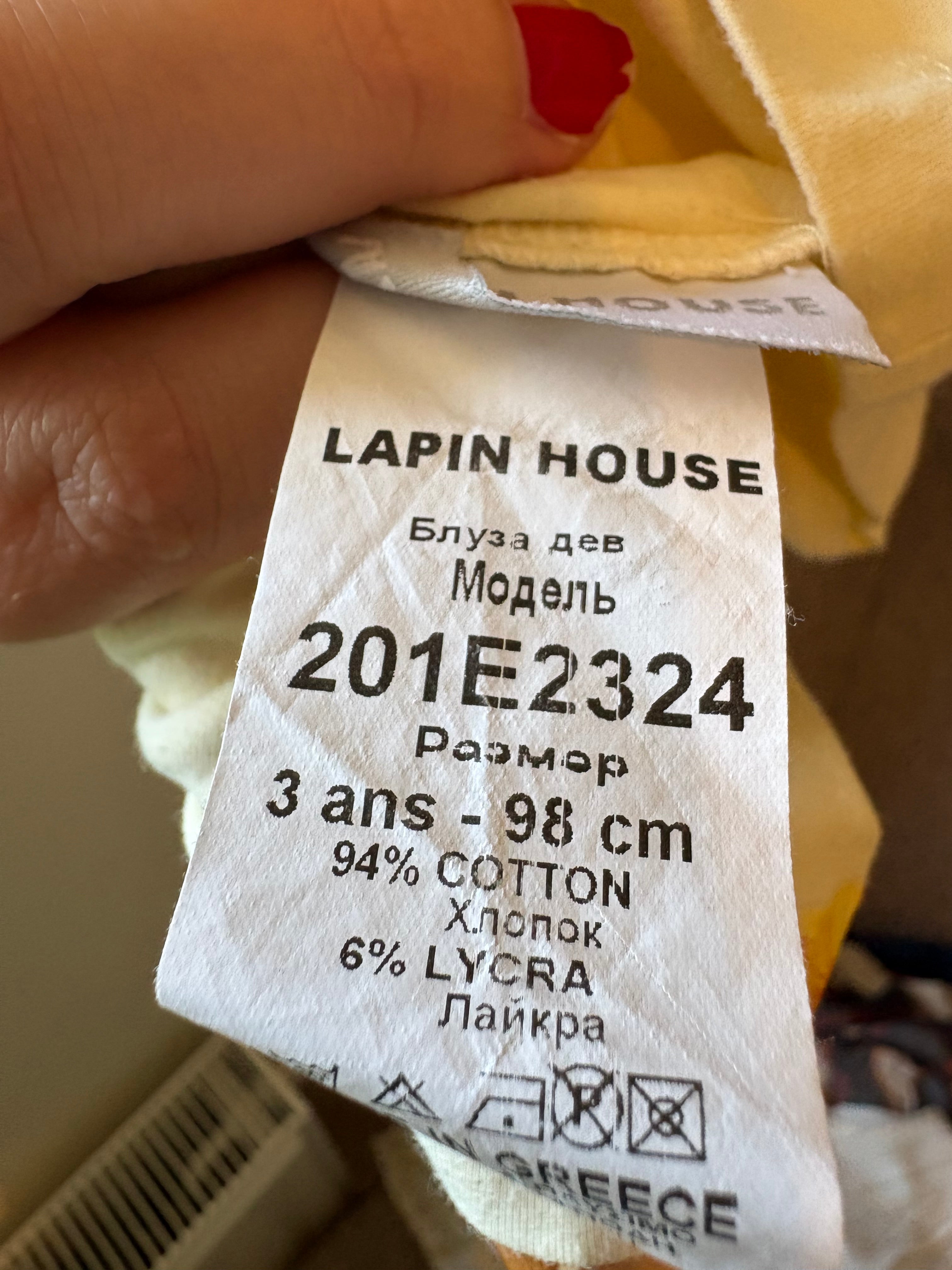 Lapin House - gele tshirt - 3Y