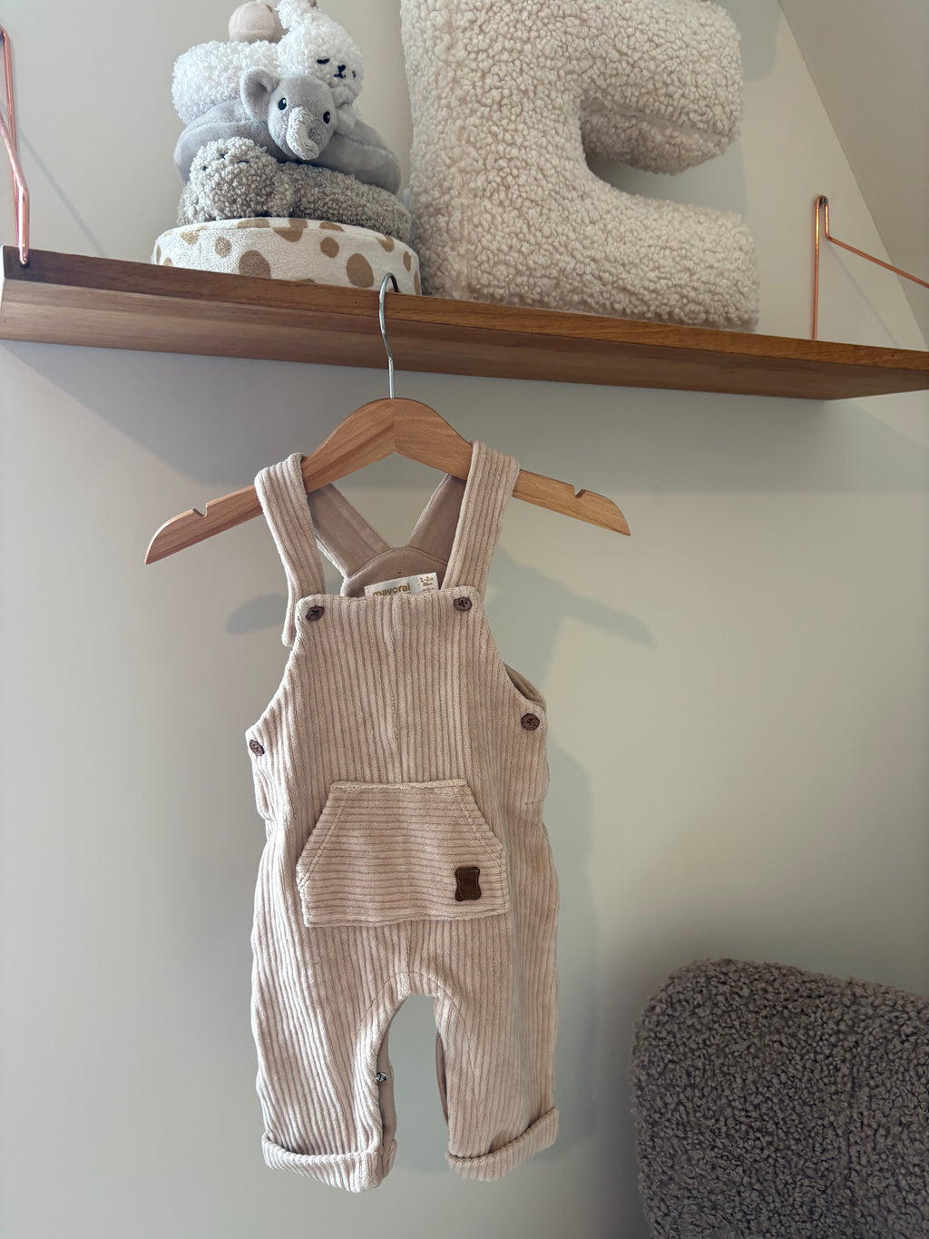 Mayoral - corduroy salopette - 2M