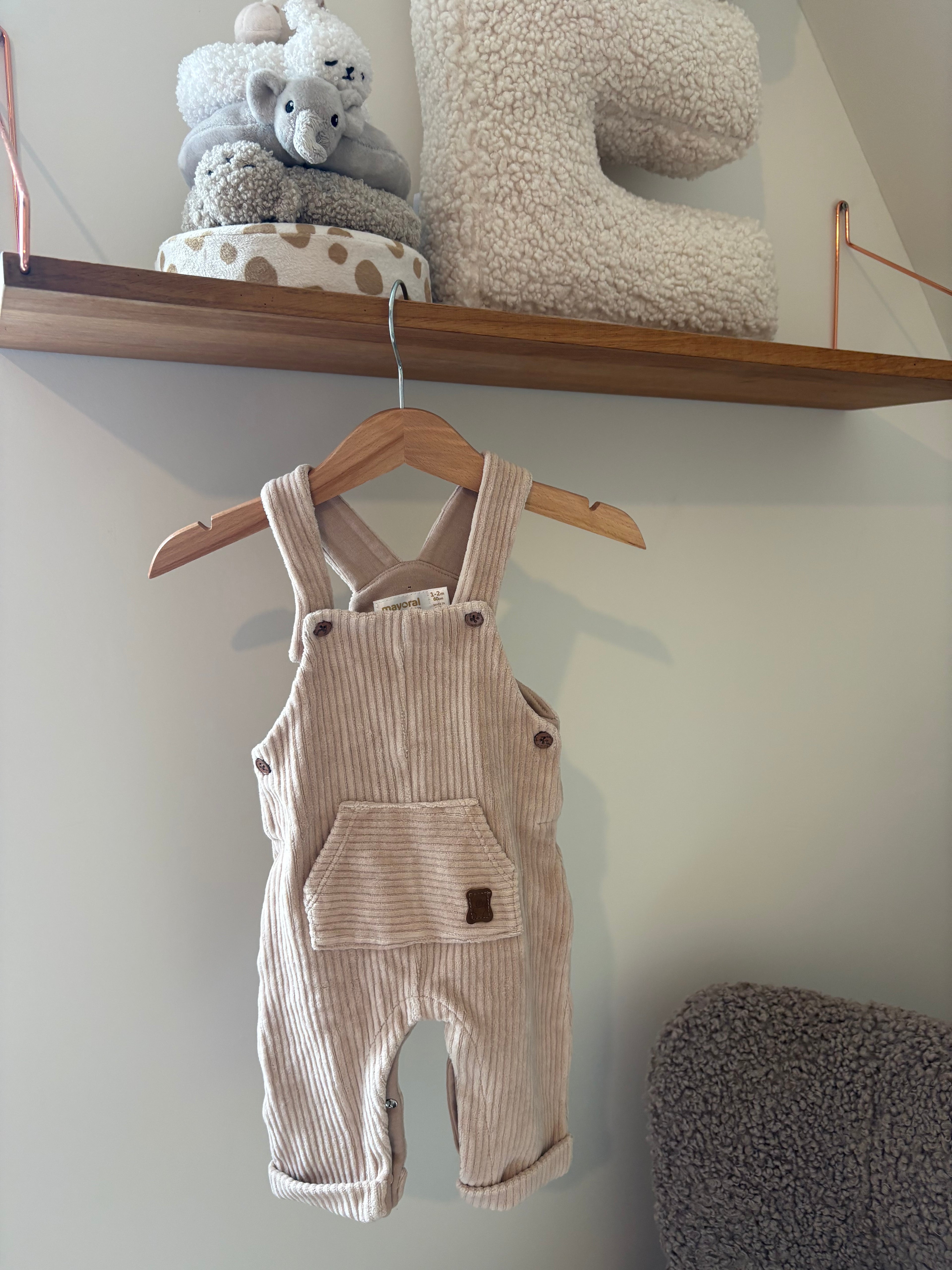 Mayoral - corduroy salopette - 2M