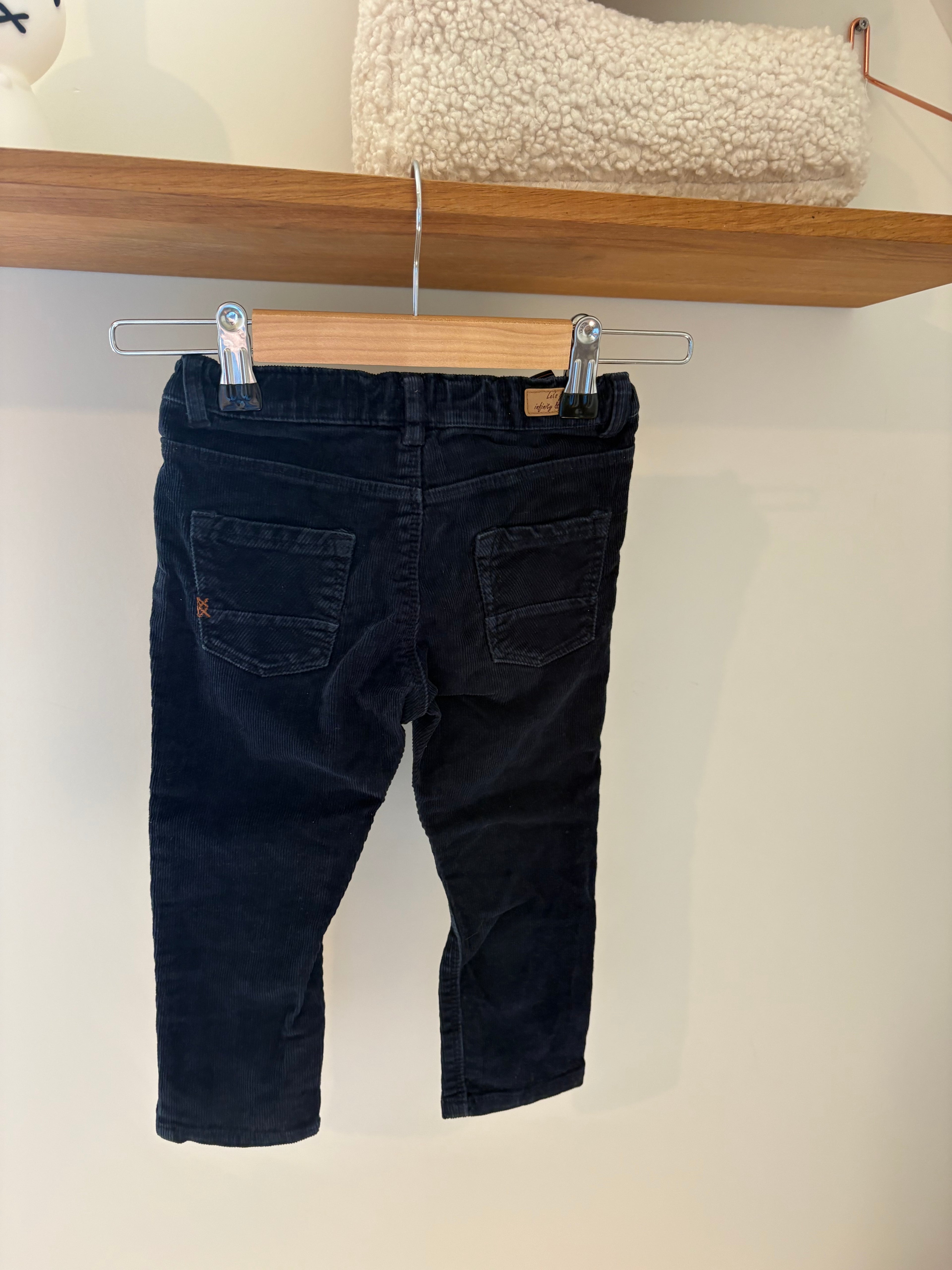 Zara - blauwe corduroy broek - 98