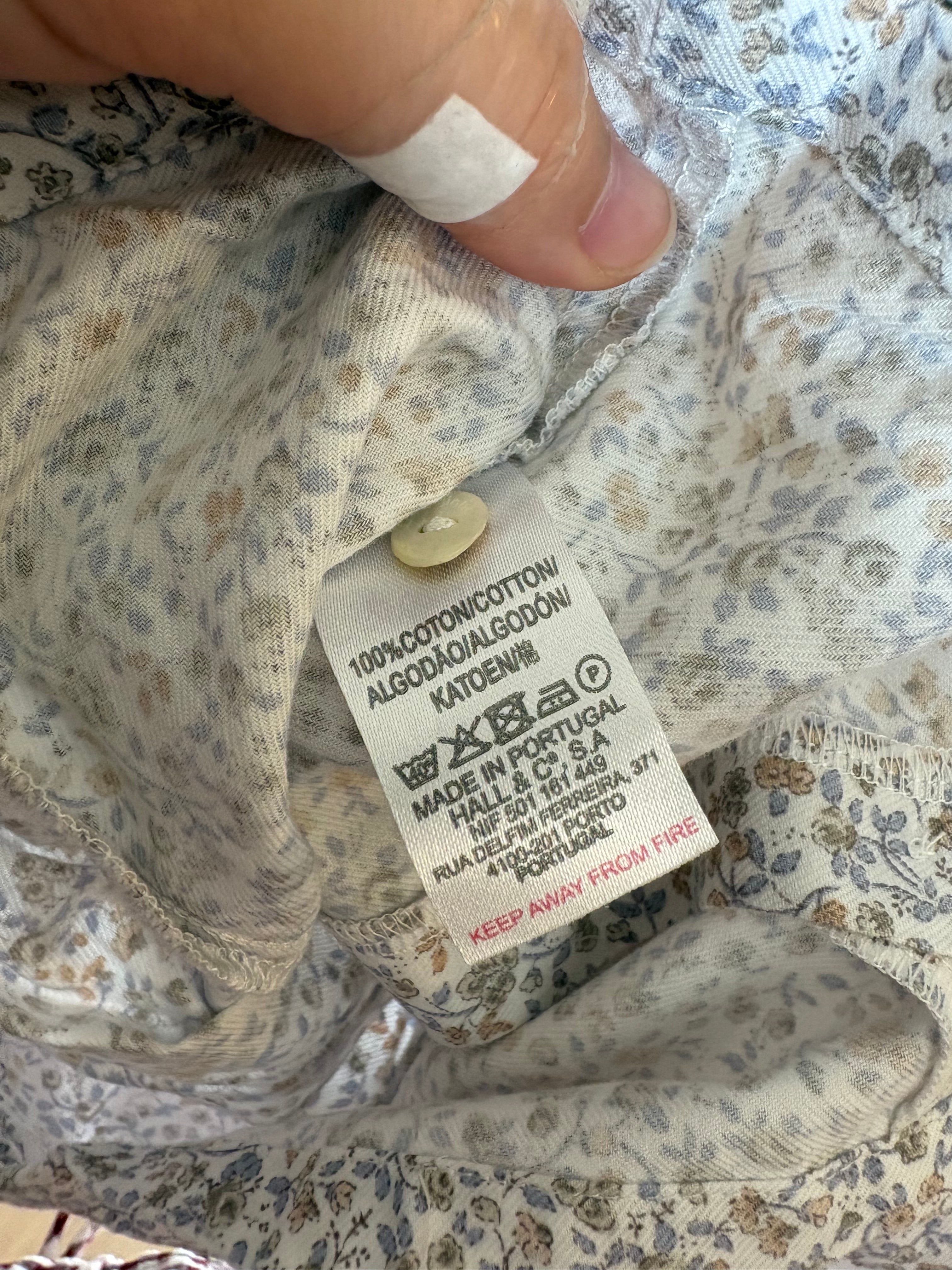 Laranjinha - blouseje bloemen met kraagje - 3M