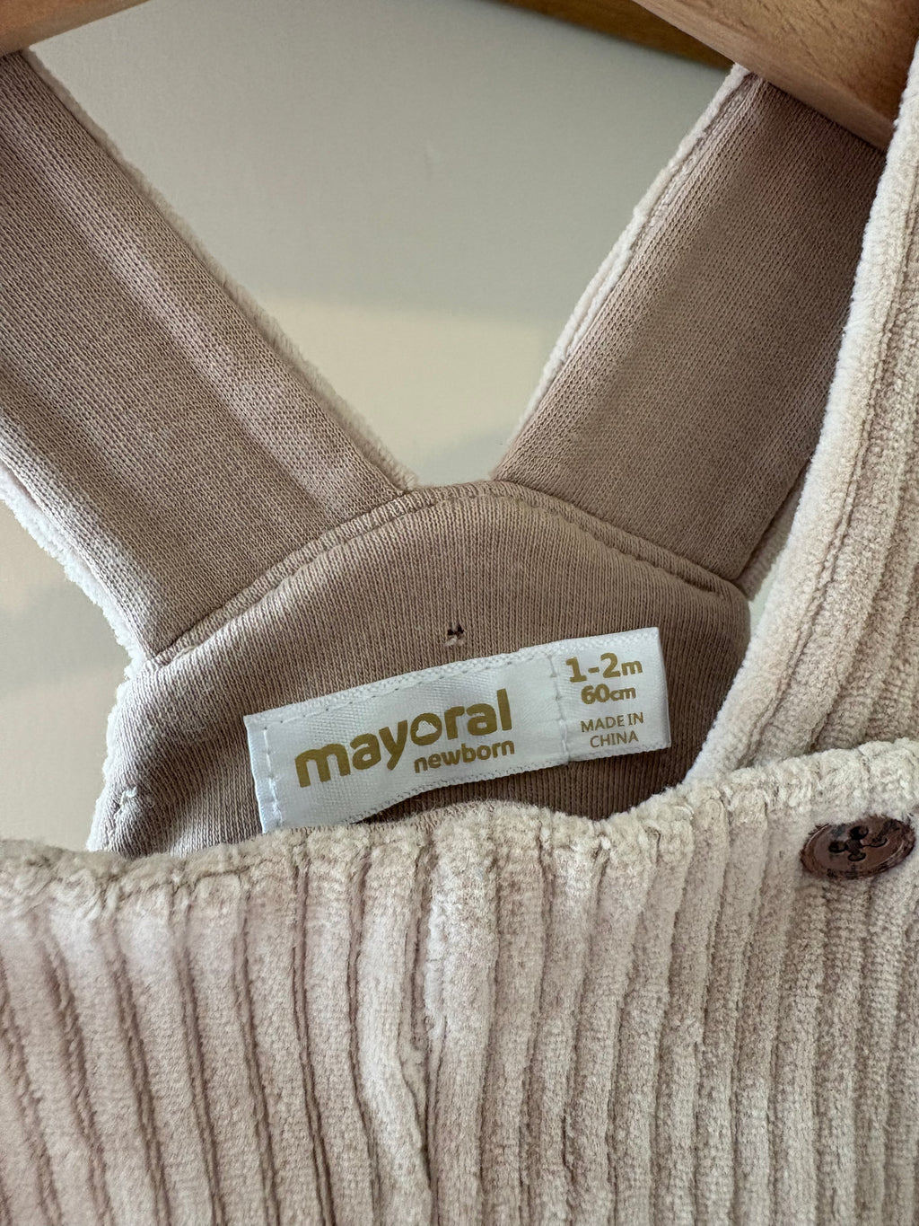 Mayoral - corduroy salopette - 2M
