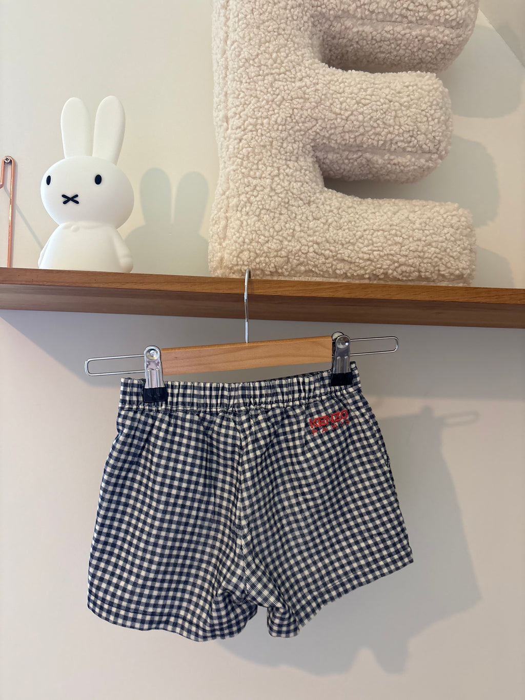 Kenzo - vichy ruit shortje - 18M
