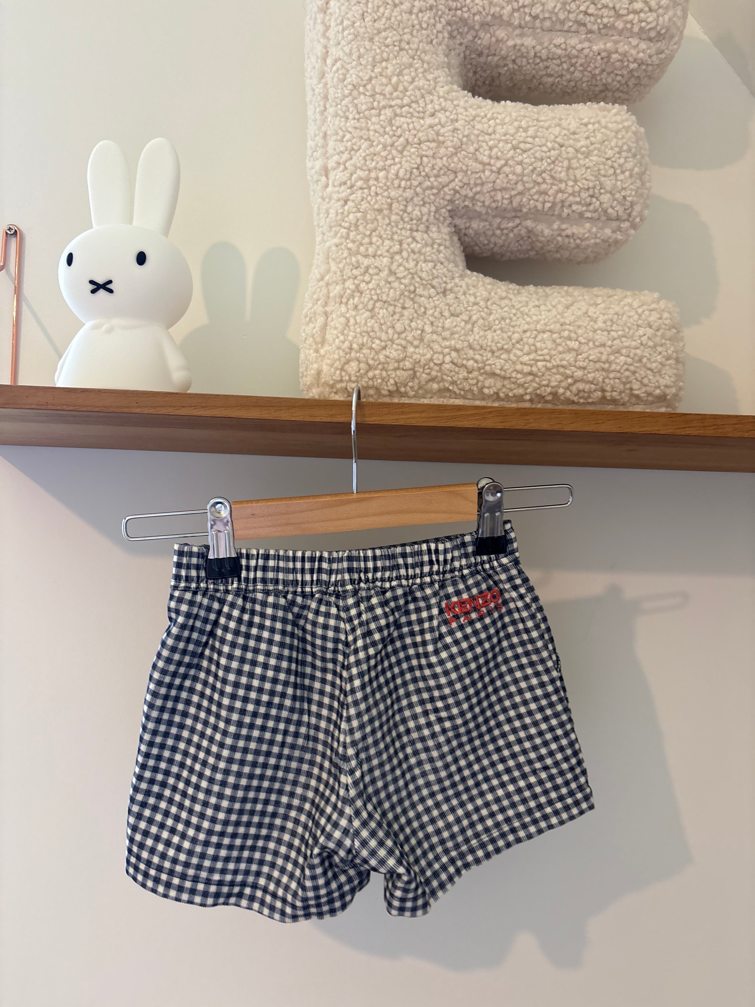 Kenzo - vichy ruit shortje - 18M