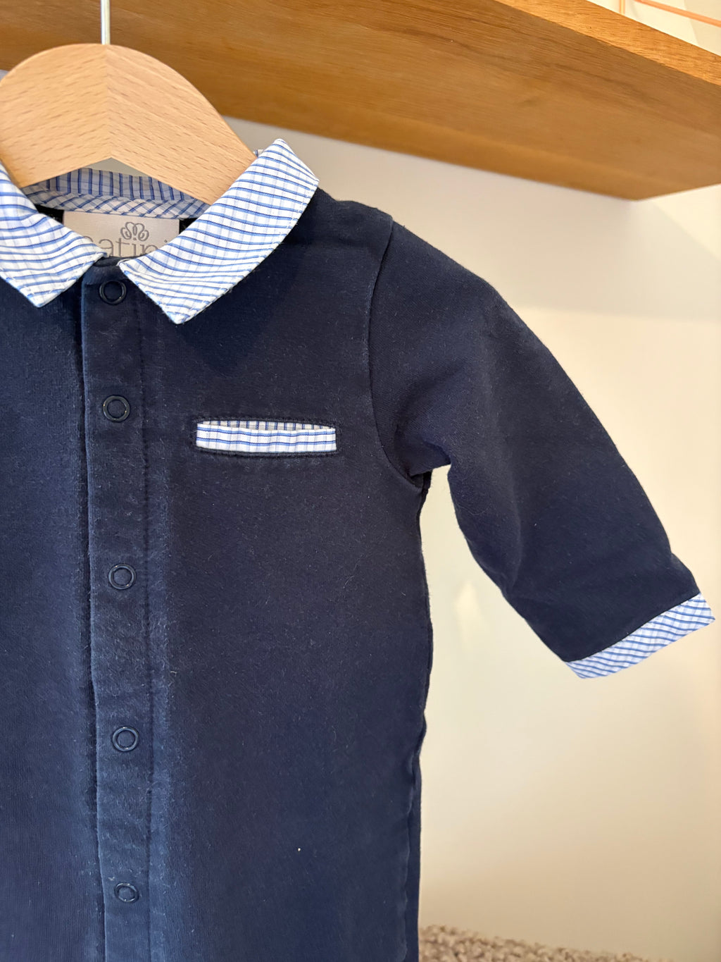 Natini - blauw kruippakje - 74