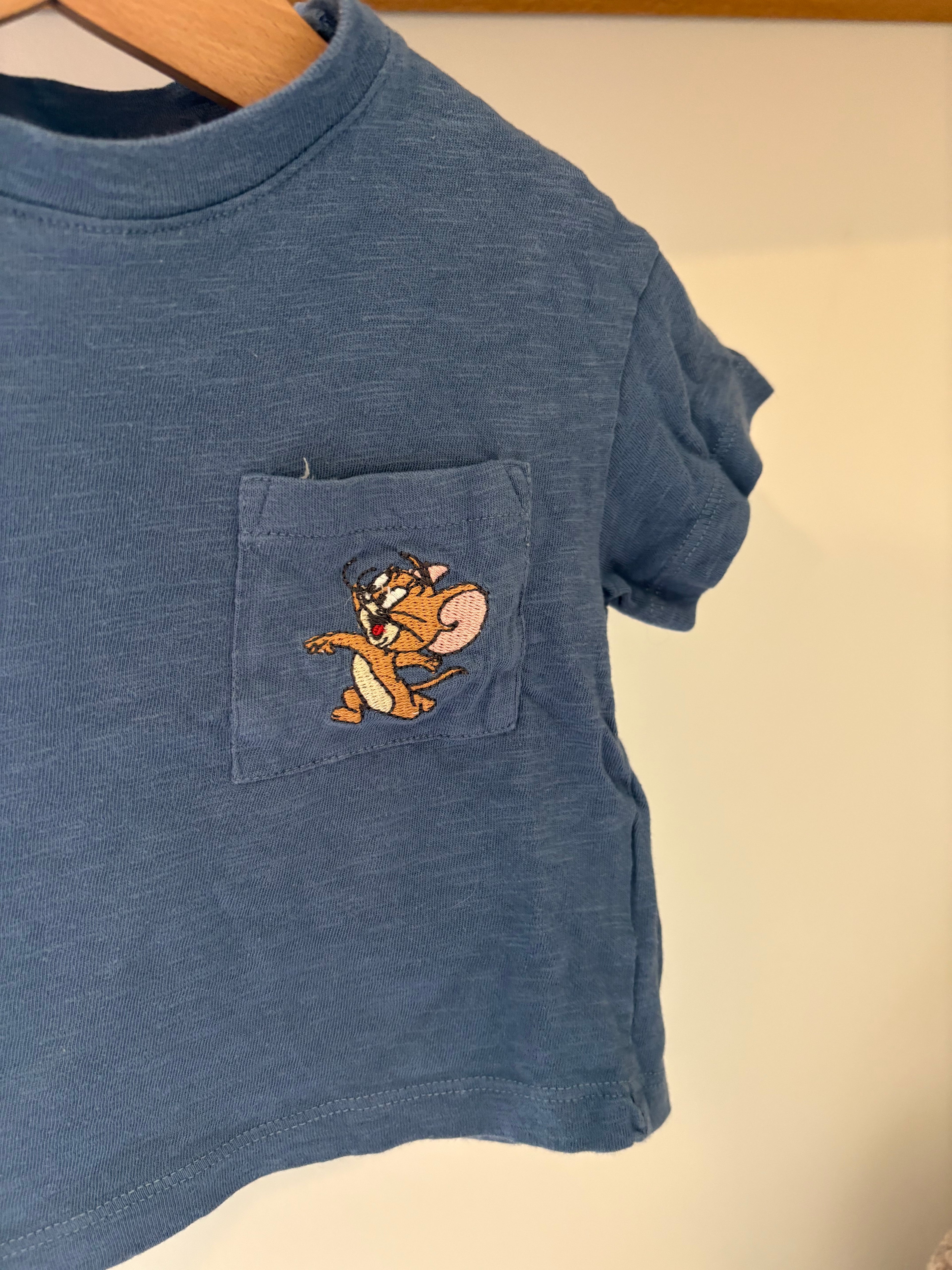 H&M - tshirt blauw - 68