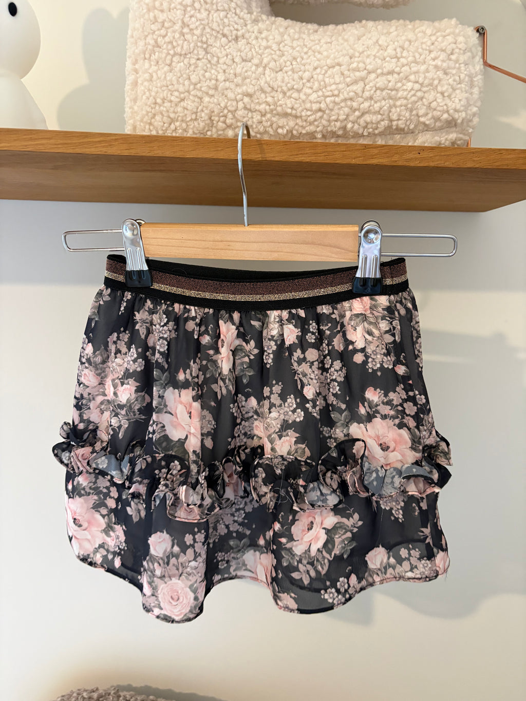 Be Chic - rokje met roze bloemen - 2Y